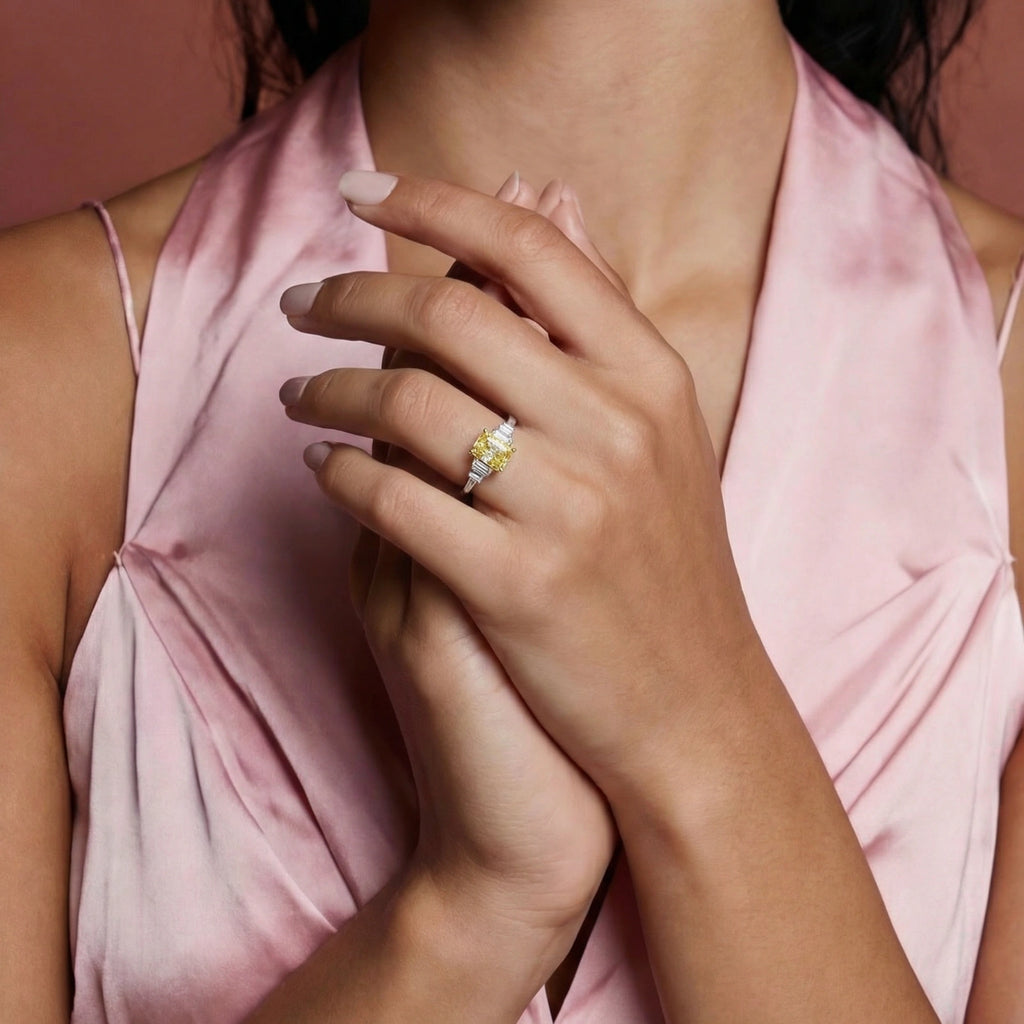 Sunset Sovereign Moissanite Ring