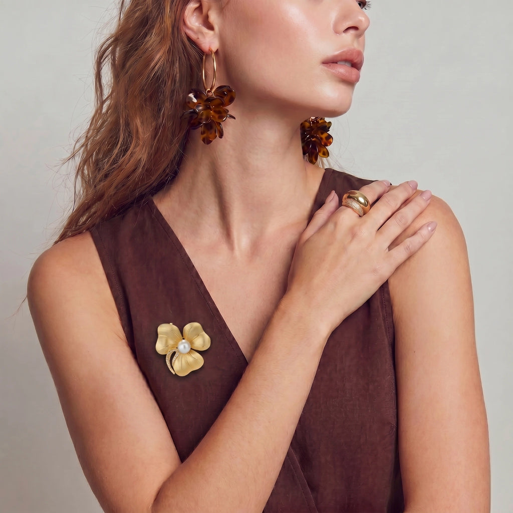 Golden Bloom Brooch