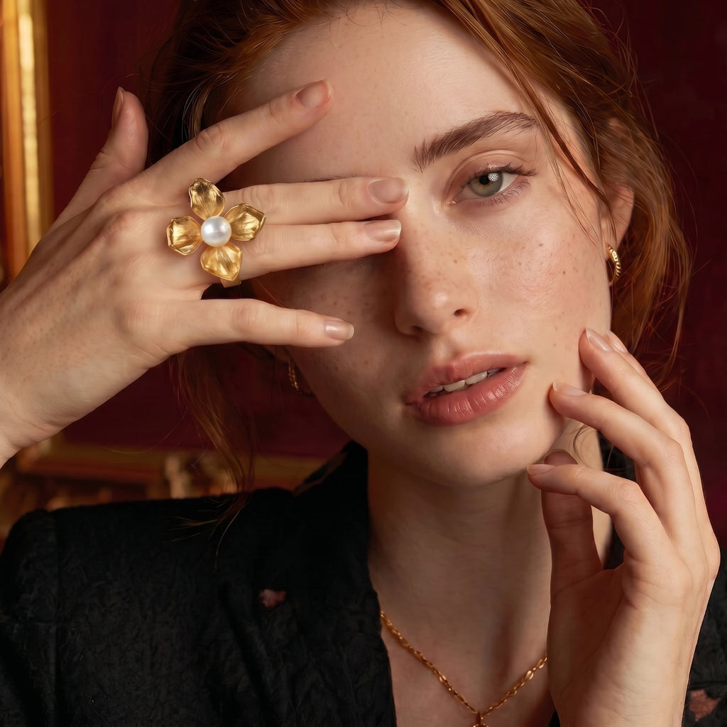 Blooming Pearl Statement Ring