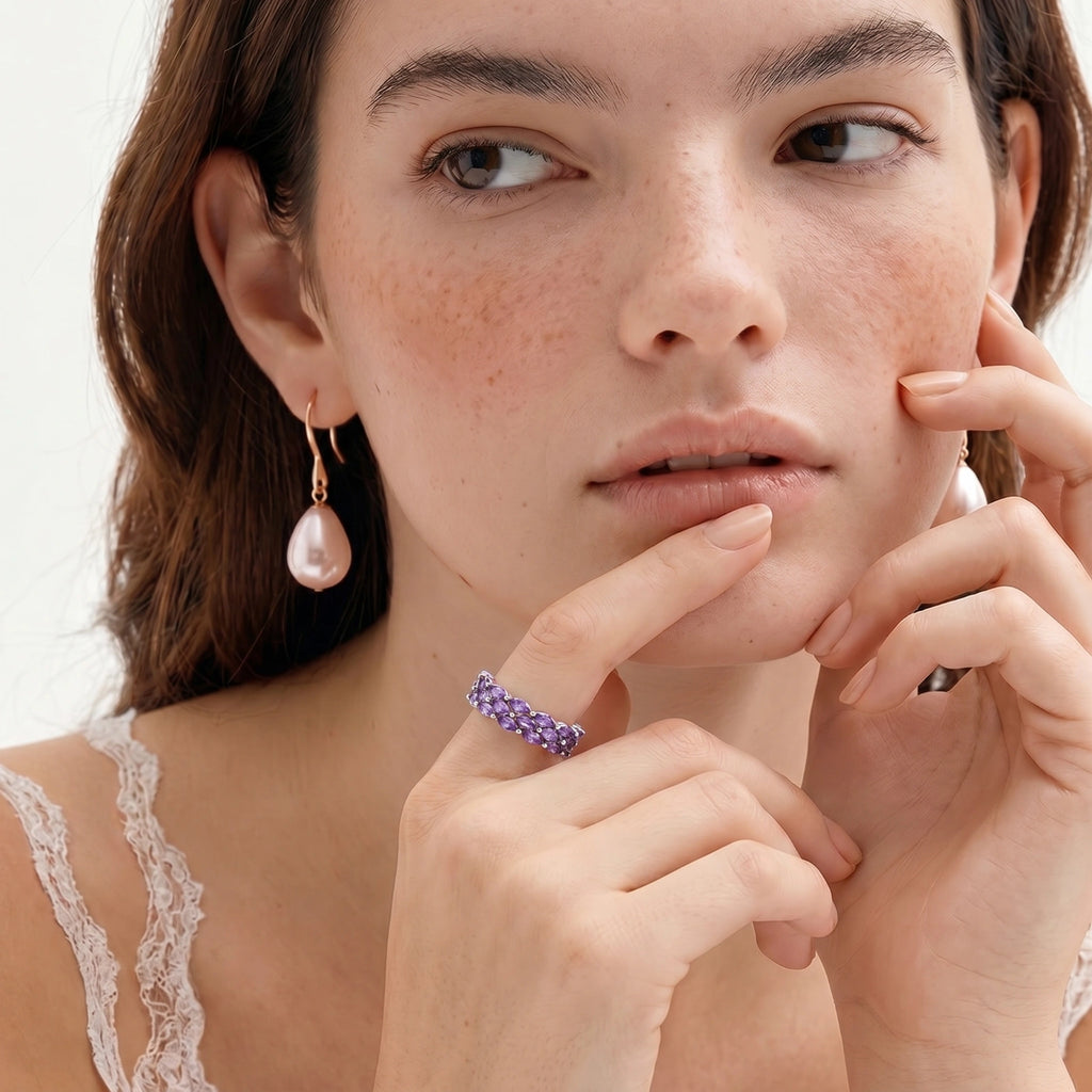 Amethyst Dreams Adjustable Ring