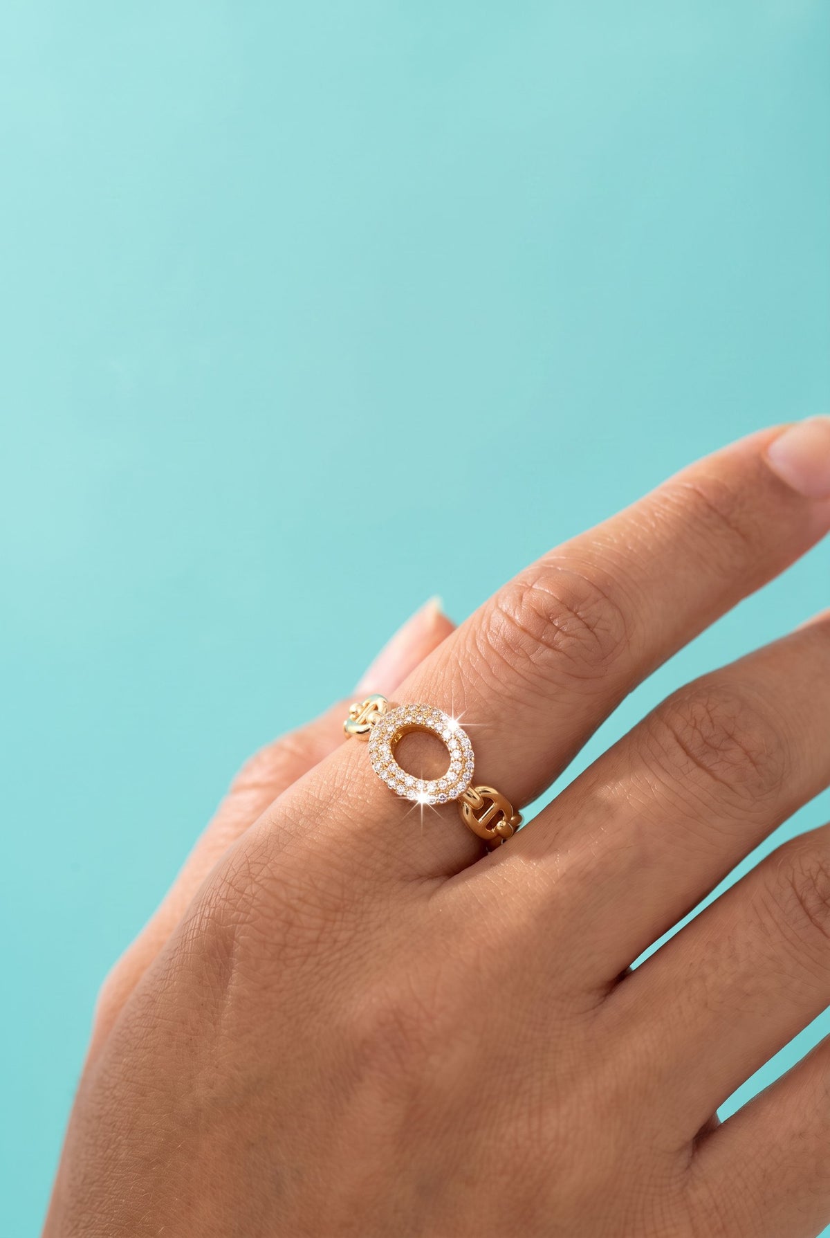 Golden Chain Statement Ring