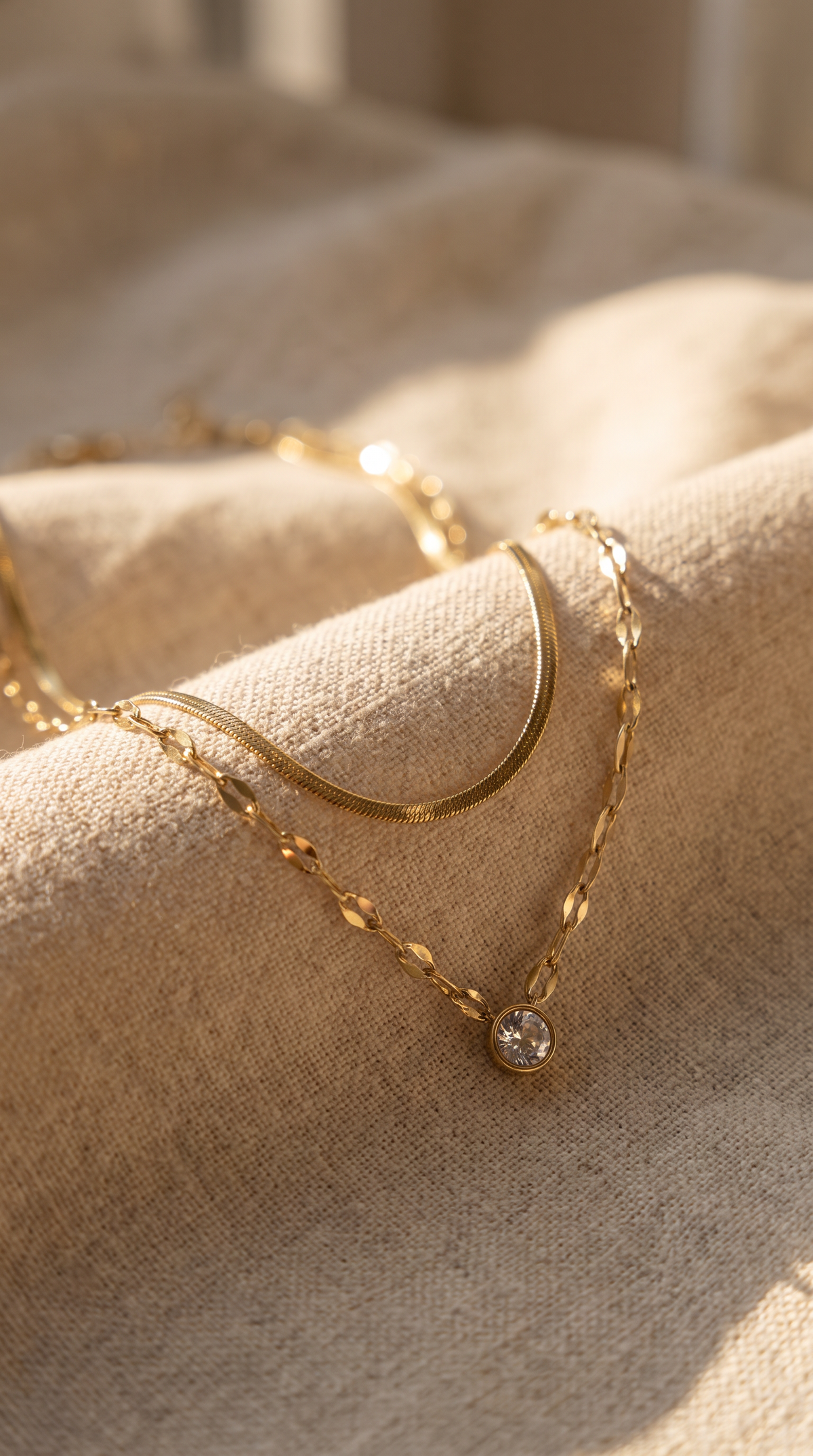 Golden Hour Layered Necklace | 14K Gold-Plated Layered Chains