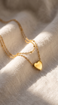 Layered Heart Necklace | 18K Gold-Plated Stainless Steel
