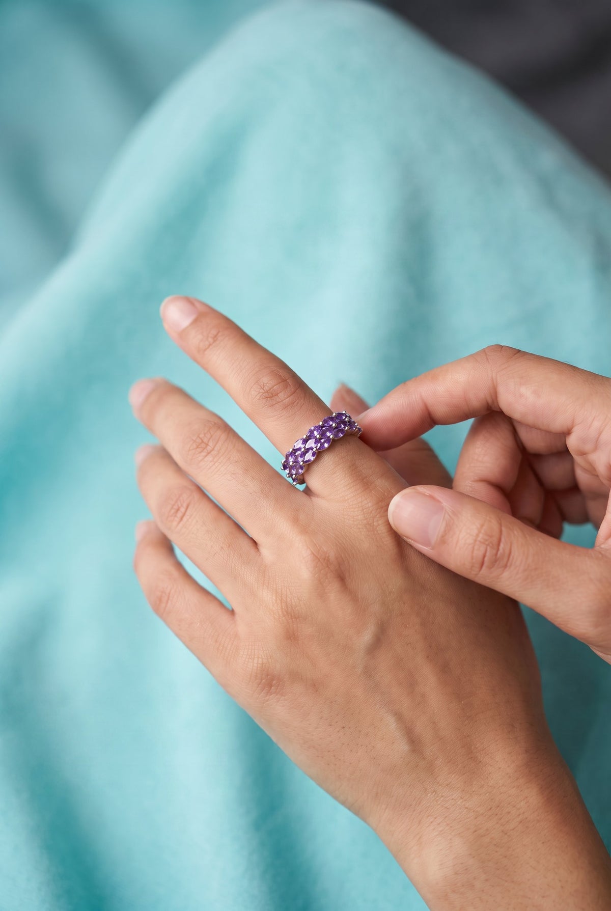 Amethyst Dreams Adjustable Ring