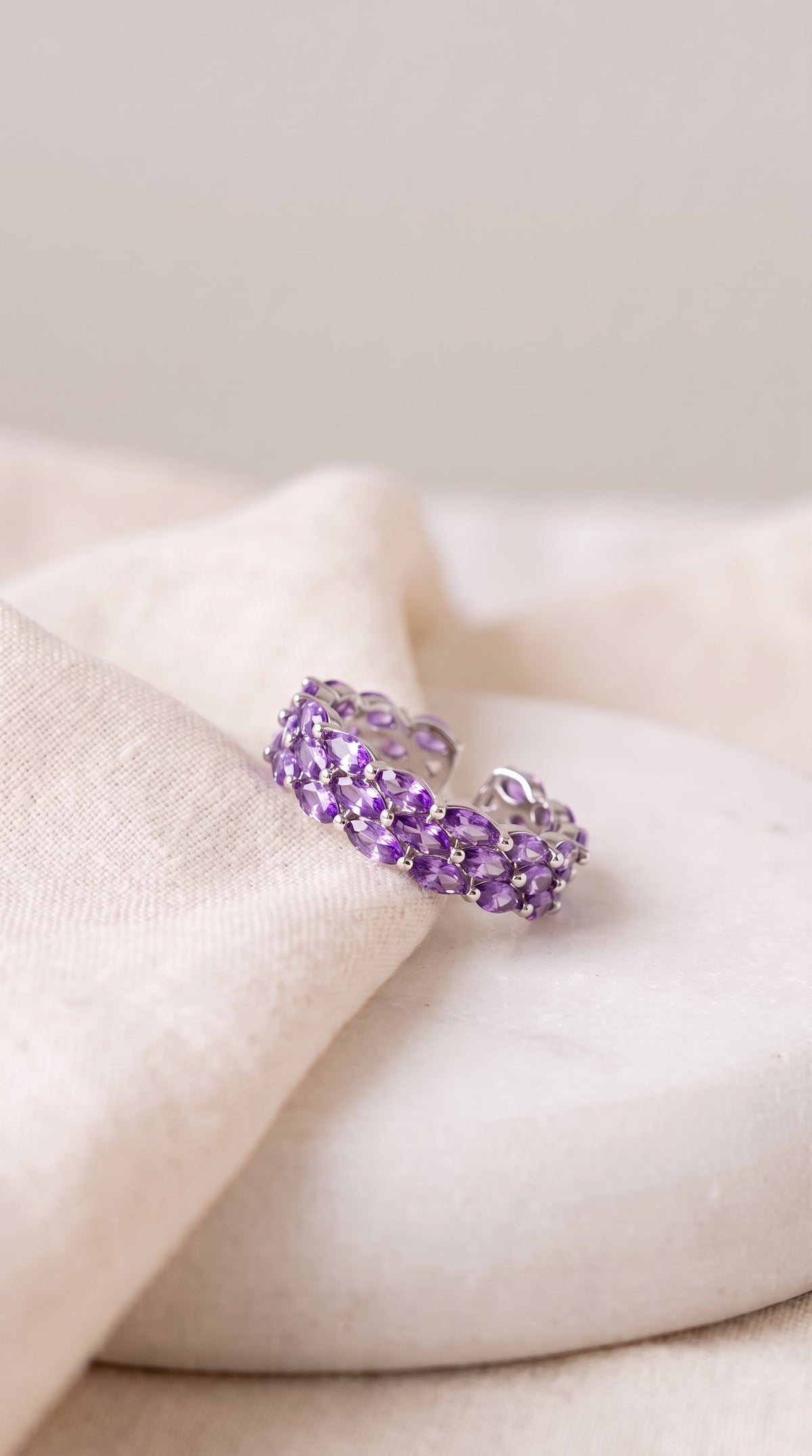 Amethyst Dreams Adjustable Ring