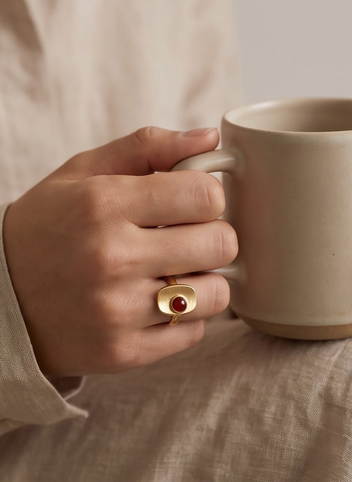Crimson Square Ring