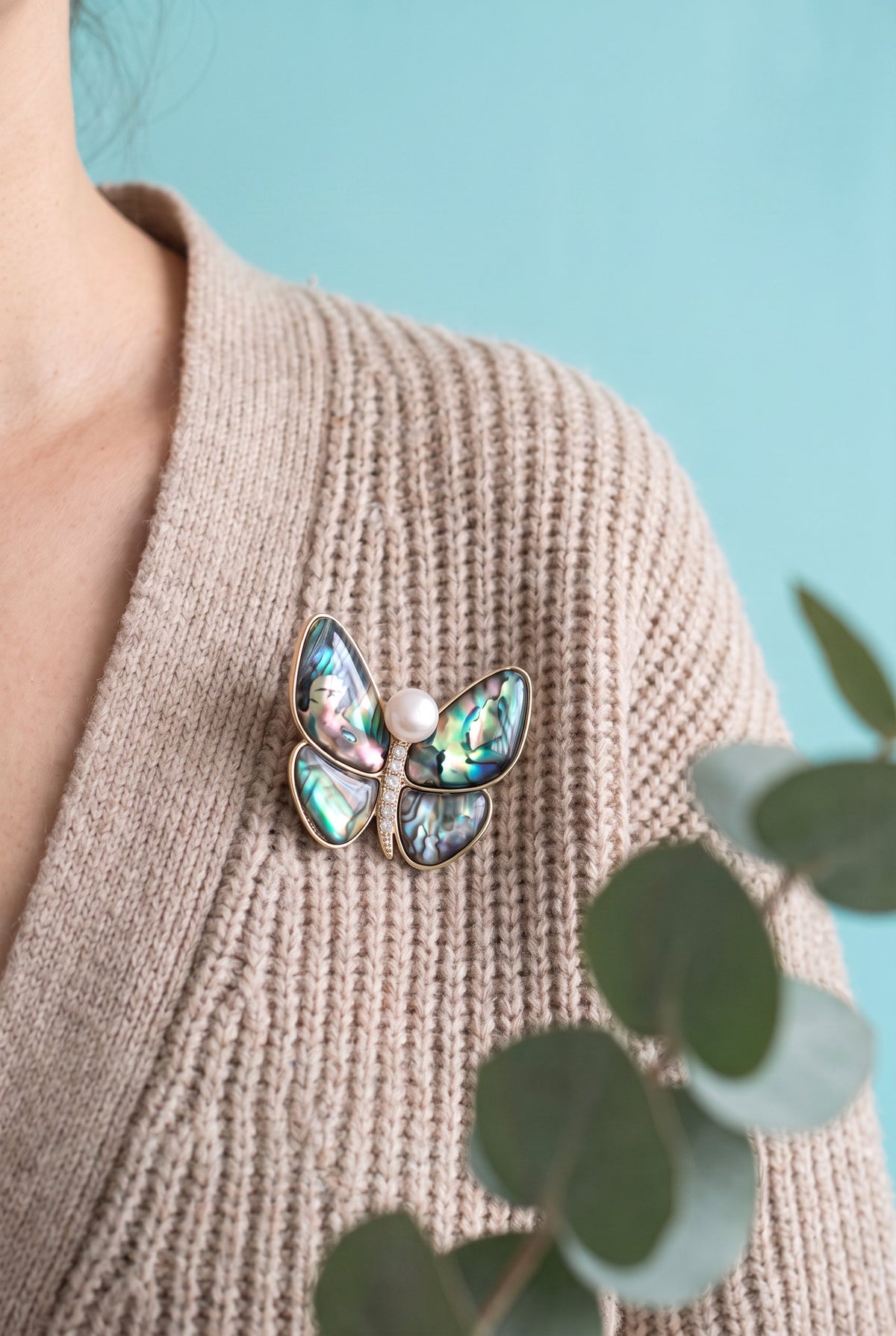 Rainbow Butterfly Brooch