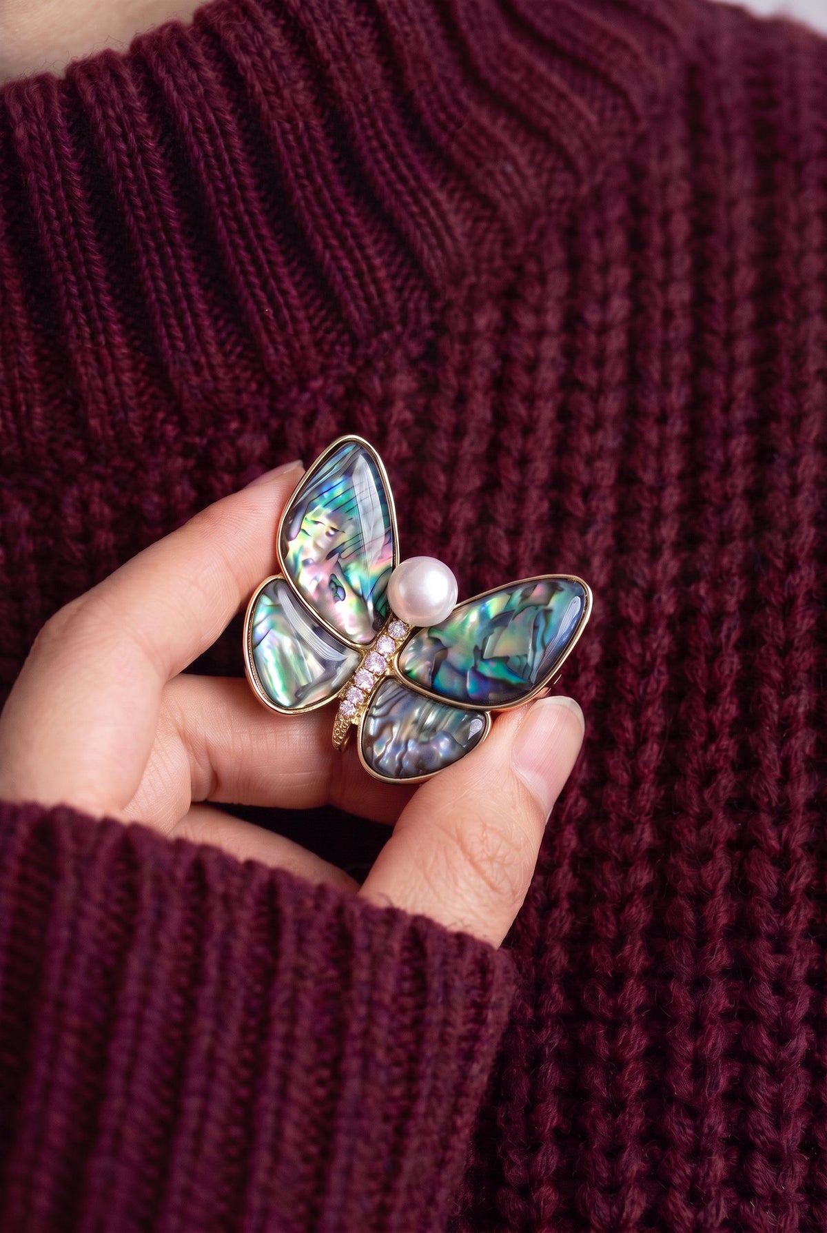 Rainbow Butterfly Brooch