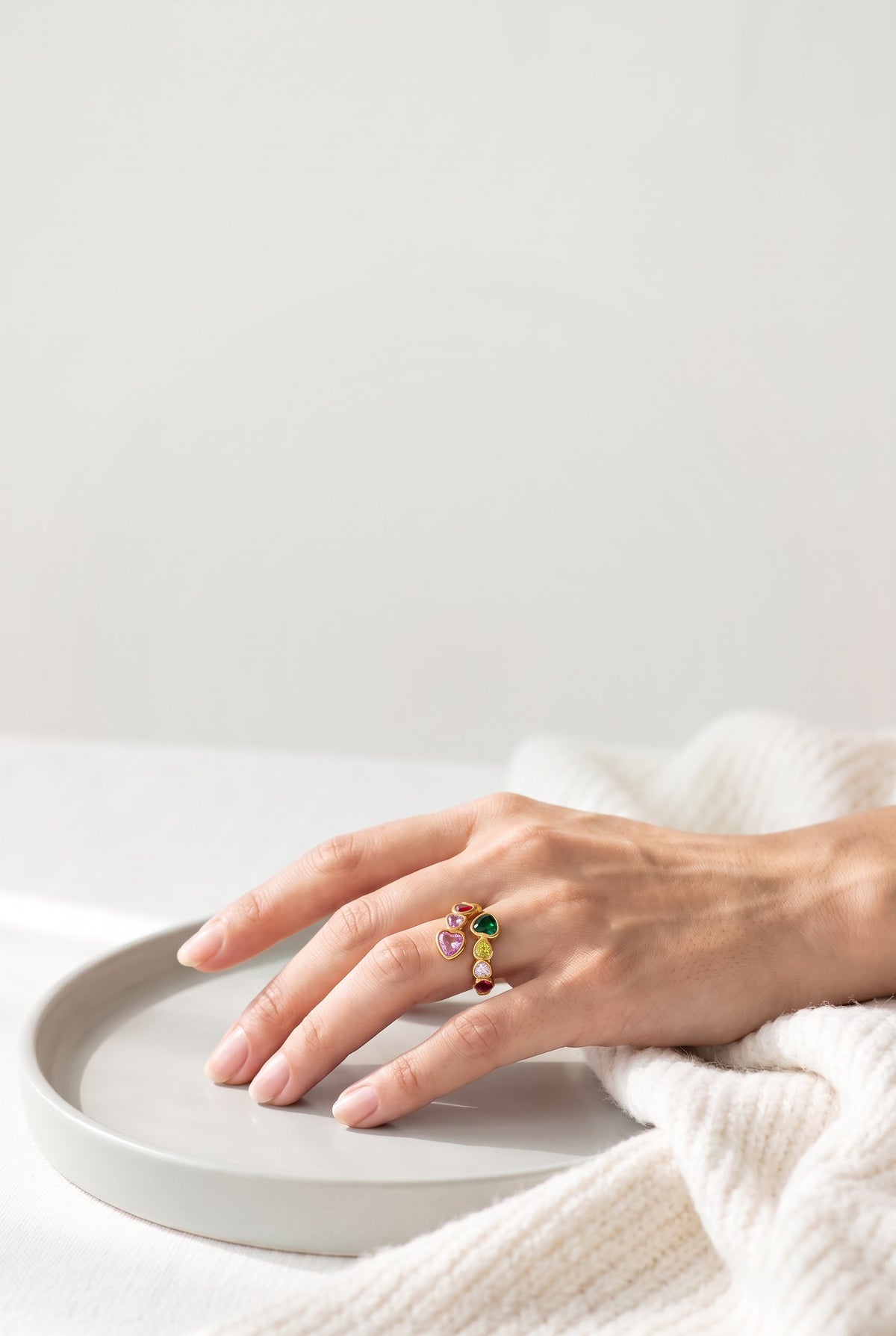 Rainbow Hearts Ring