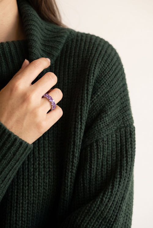 Amethyst Dreams Adjustable Ring