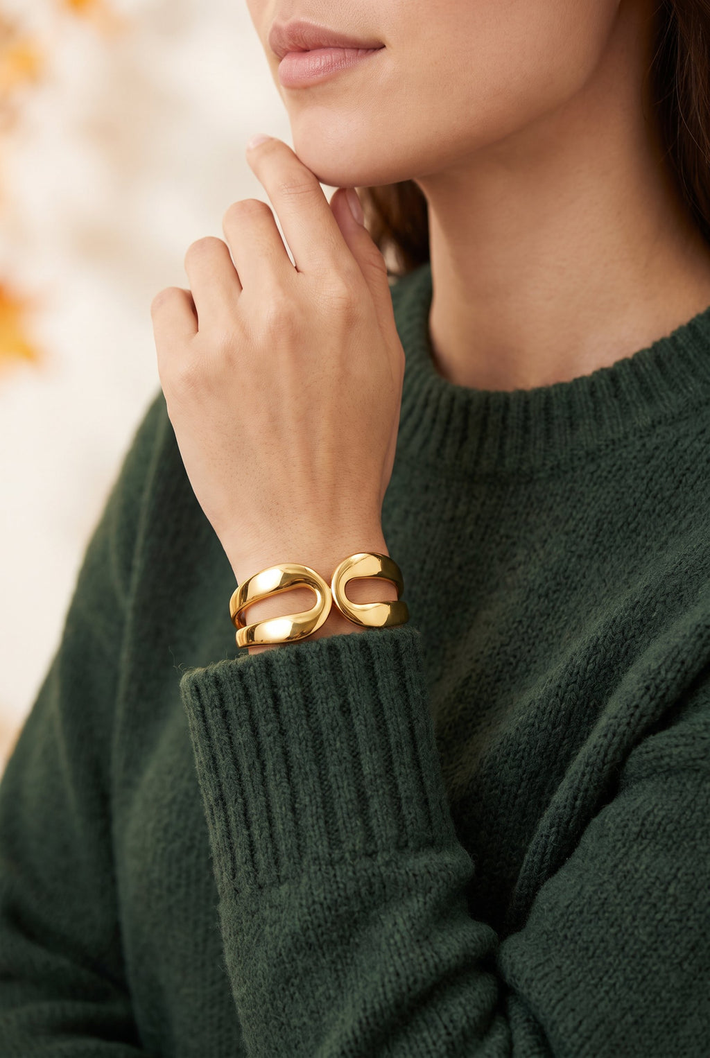 Infinite Bold Cuff | Gold Plated Stainless Steel