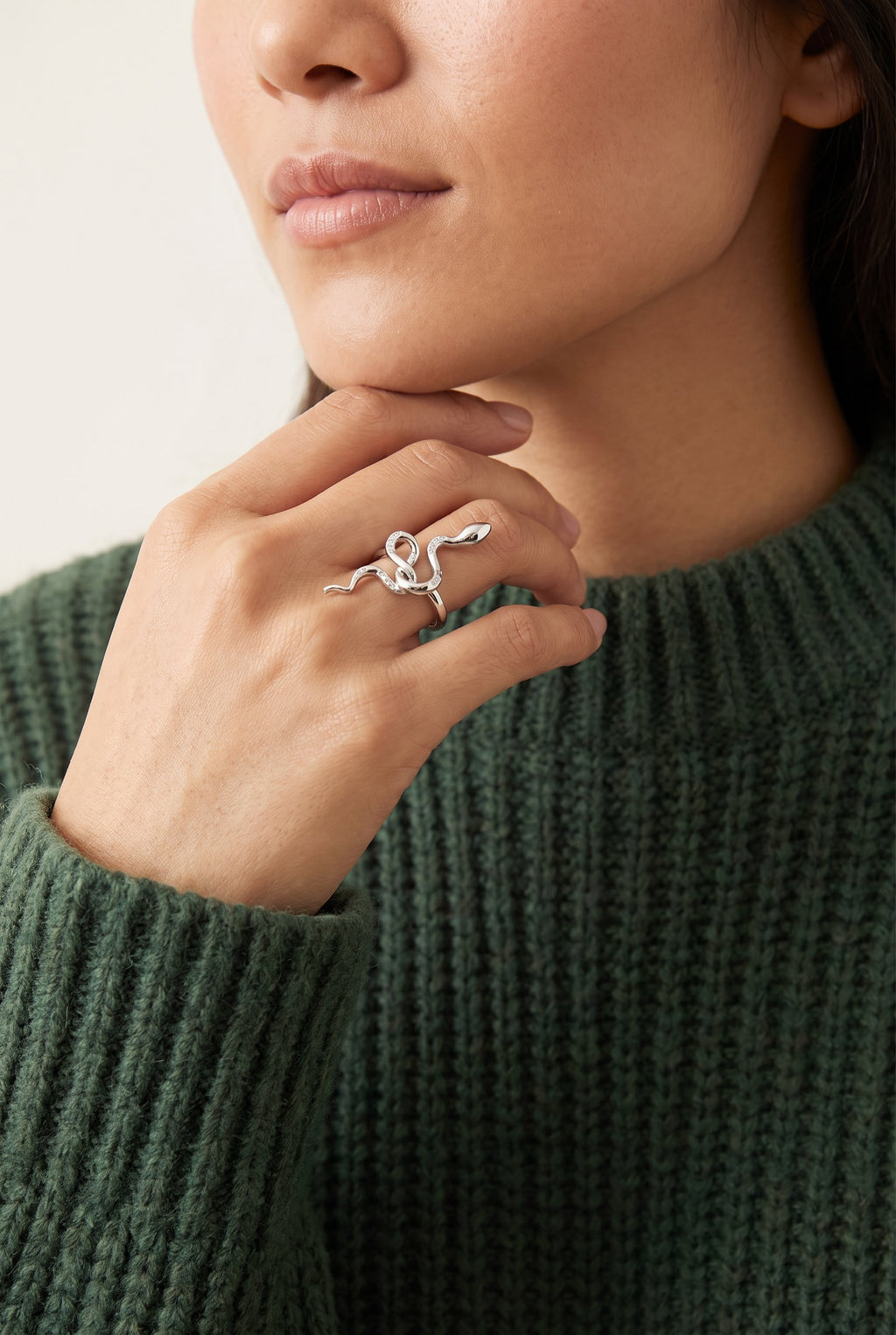 Serpent Flow Ring | Gold Plated Recycled Brass Serpent Wrap Statement Band