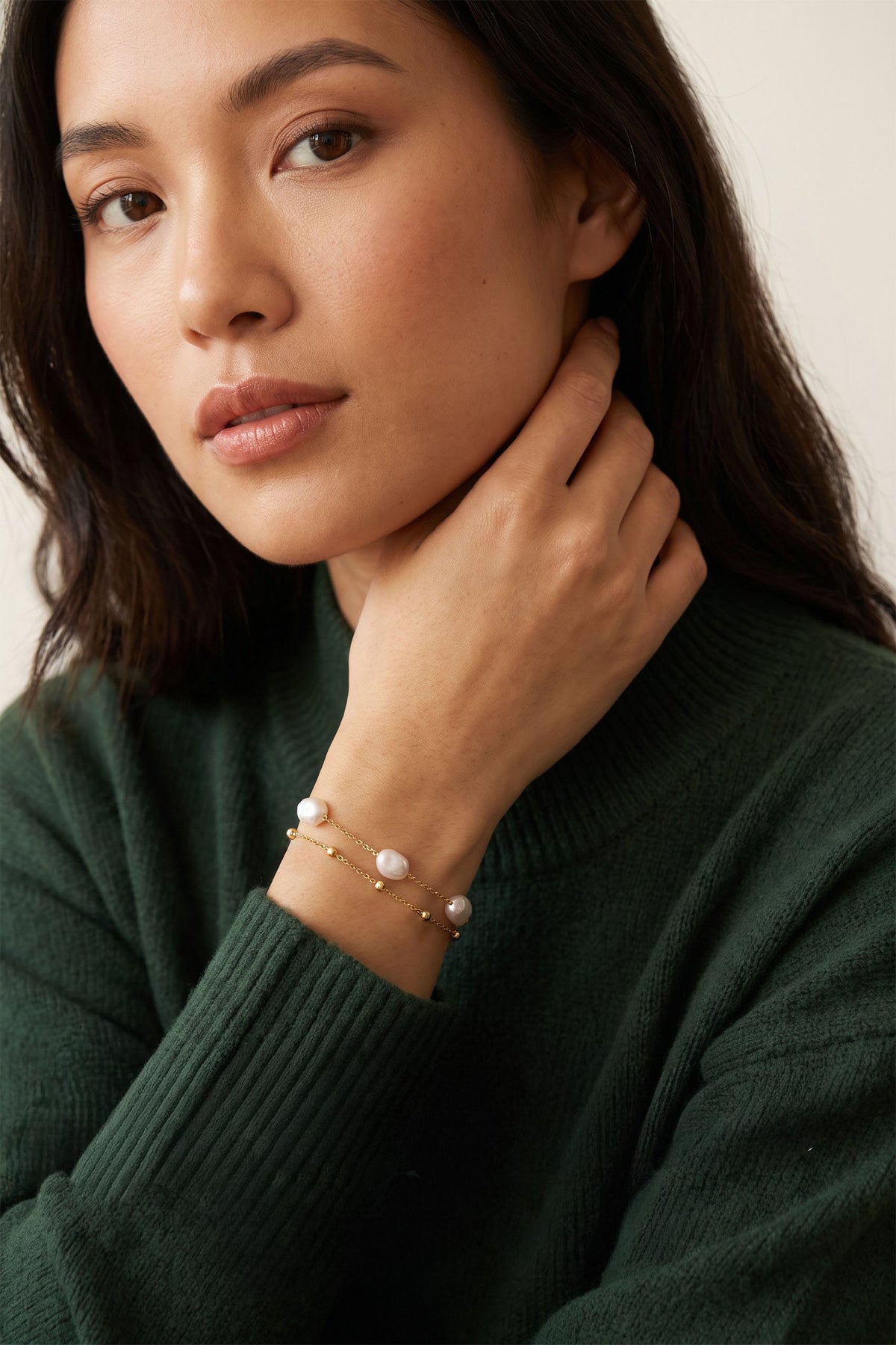 Baroque Pearl Layered Bracelet | 18K Gold Vermeil & Real Pearls
