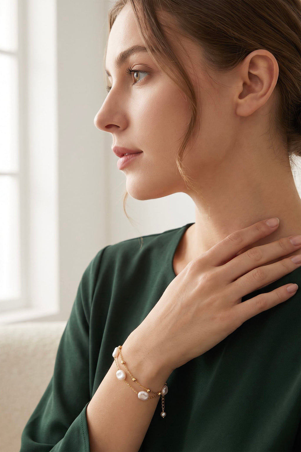 Baroque Pearl Layered Bracelet | 18K Gold Vermeil & Real Pearls