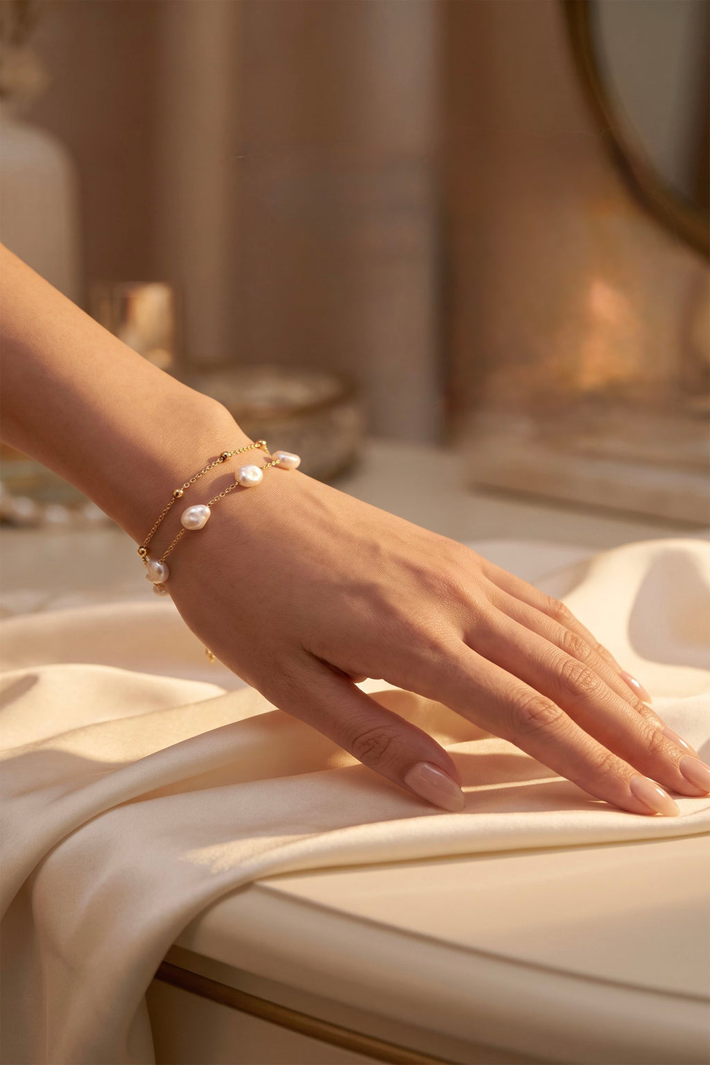 Baroque Pearl Layered Bracelet | 18K Gold Vermeil & Real Pearls