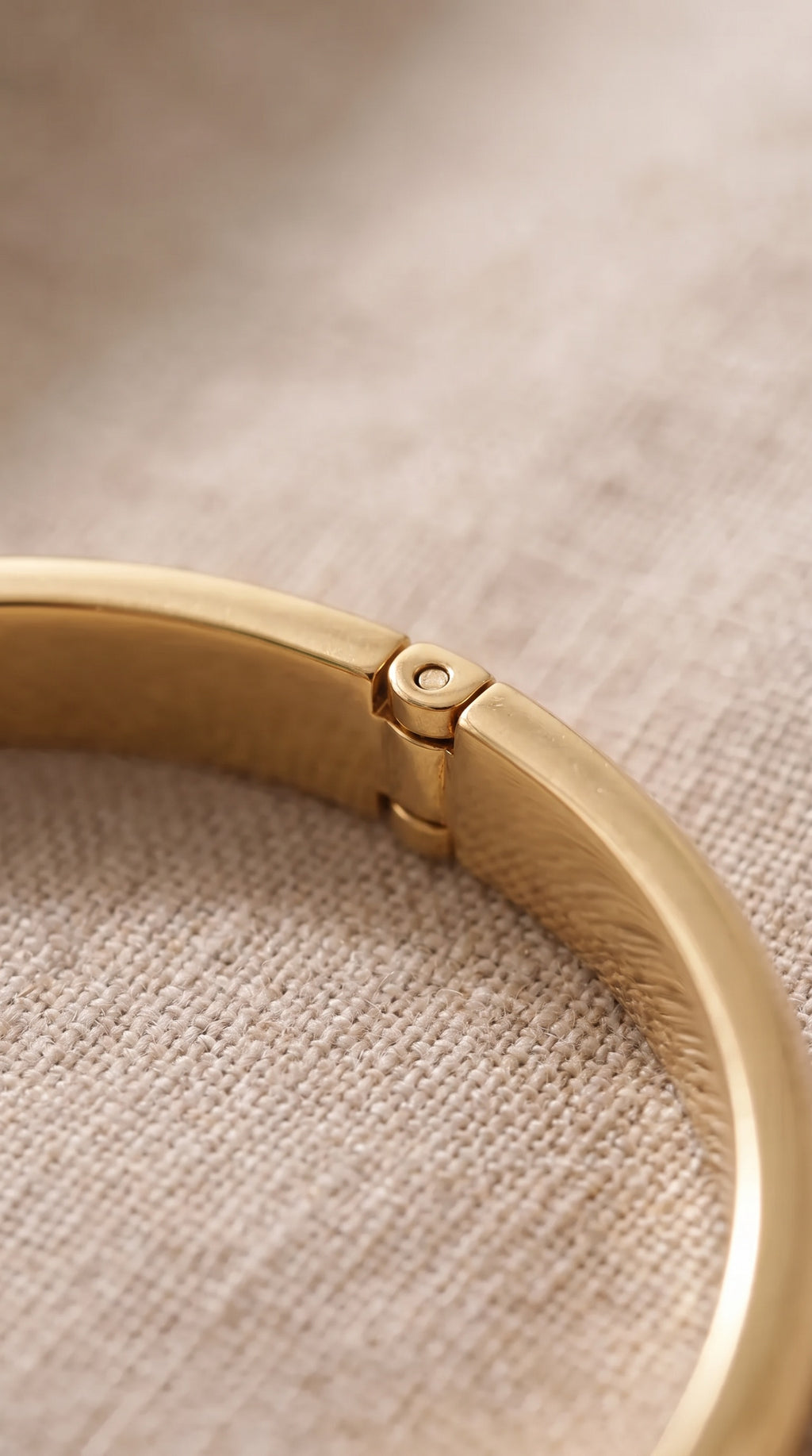 Bold Hinge Bangle | Gold Plated Stainless Steel