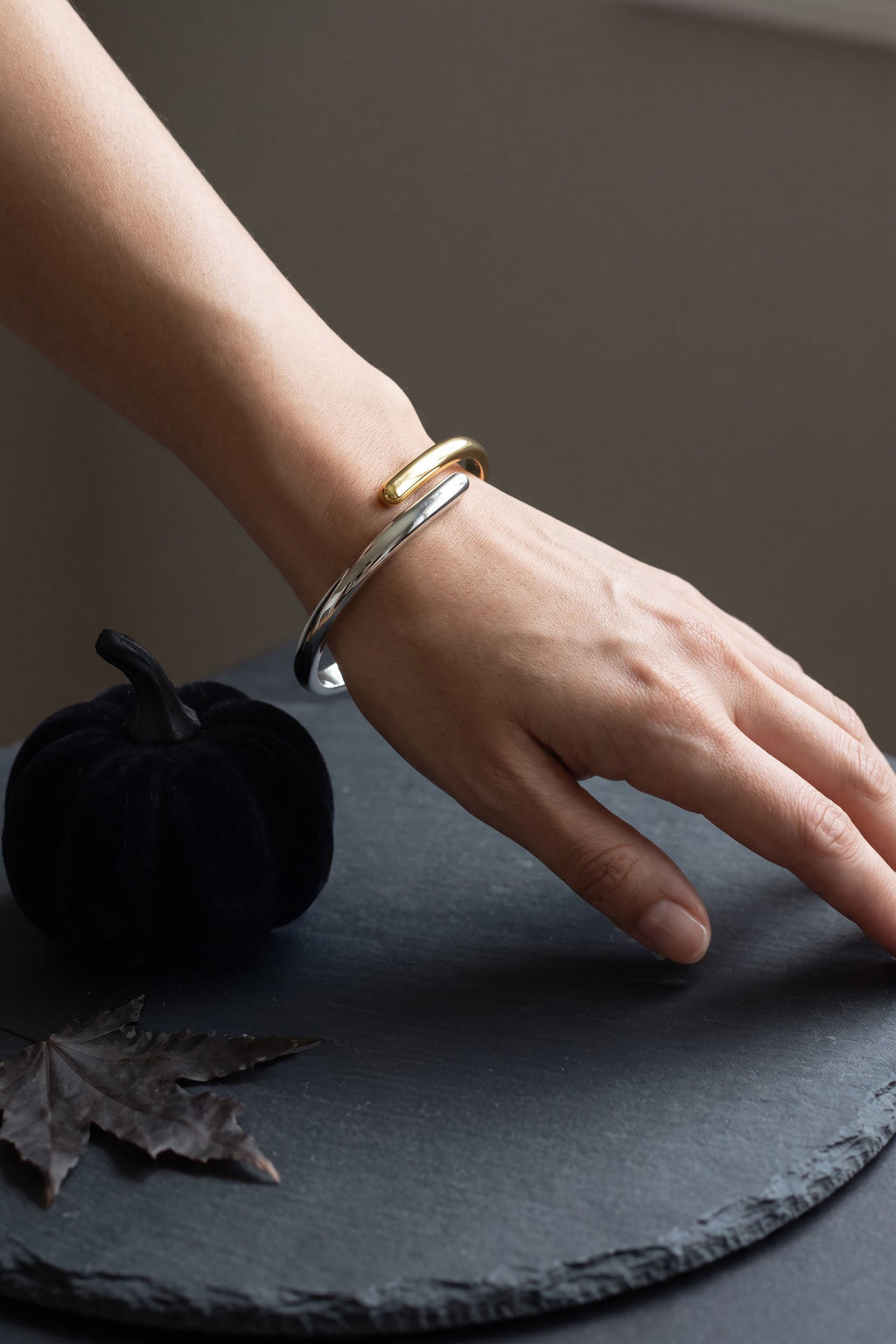 Duality Bypass Cuff | 18K Gold Plated Stainless Steel