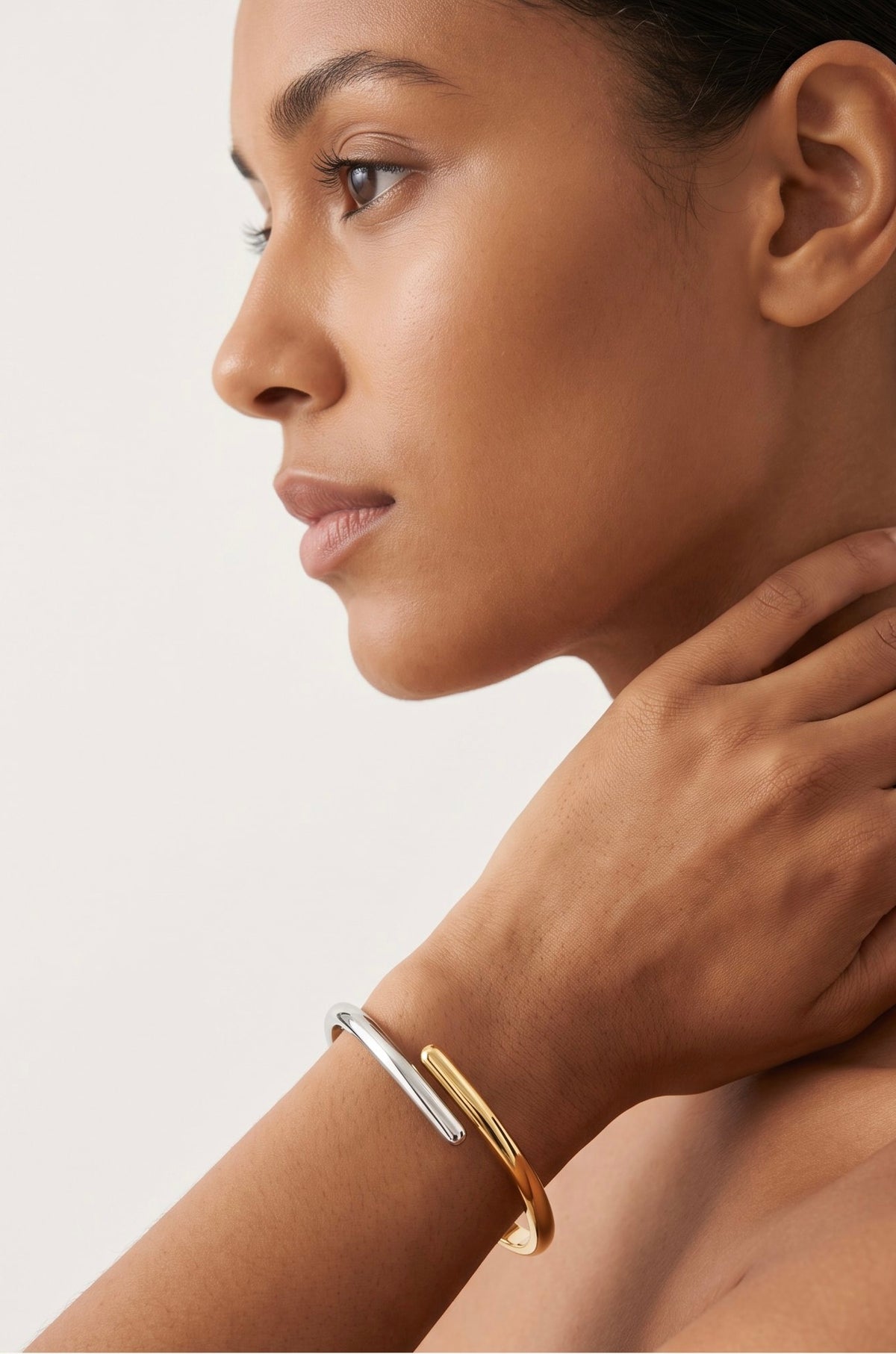 Duality Bypass Cuff | 18K Gold Plated Stainless Steel