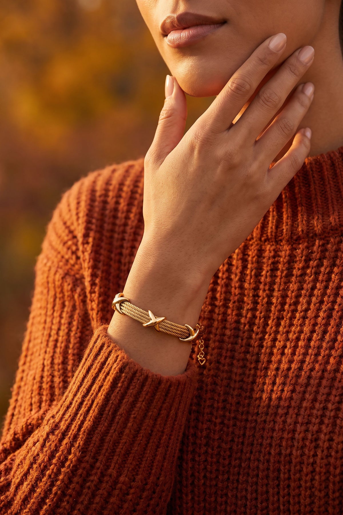 Duality Bypass Cuff | 18K Gold Plated Stainless Steel