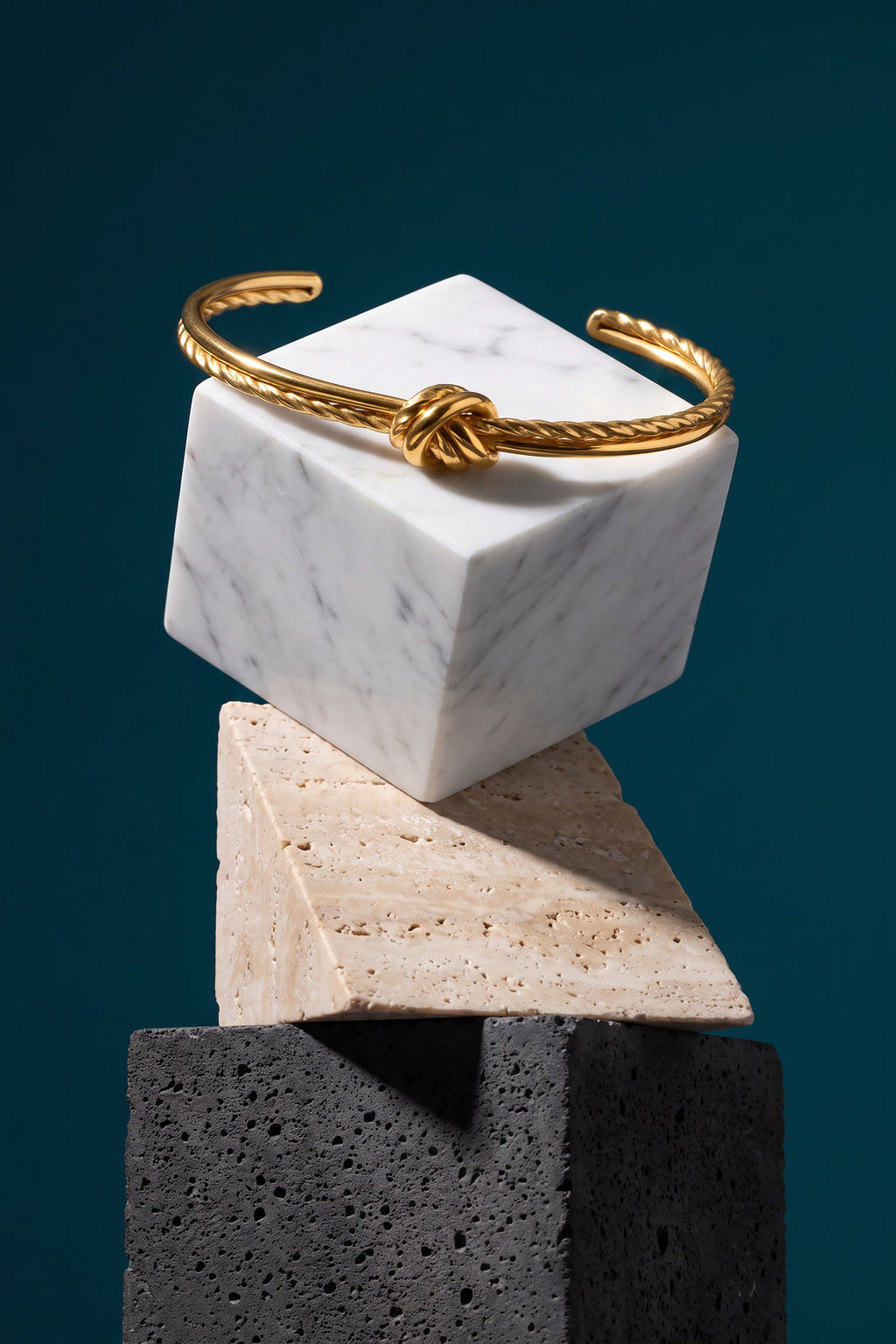Golden Knot Cuff | Waterproof Gold Plated Stainless Steel
