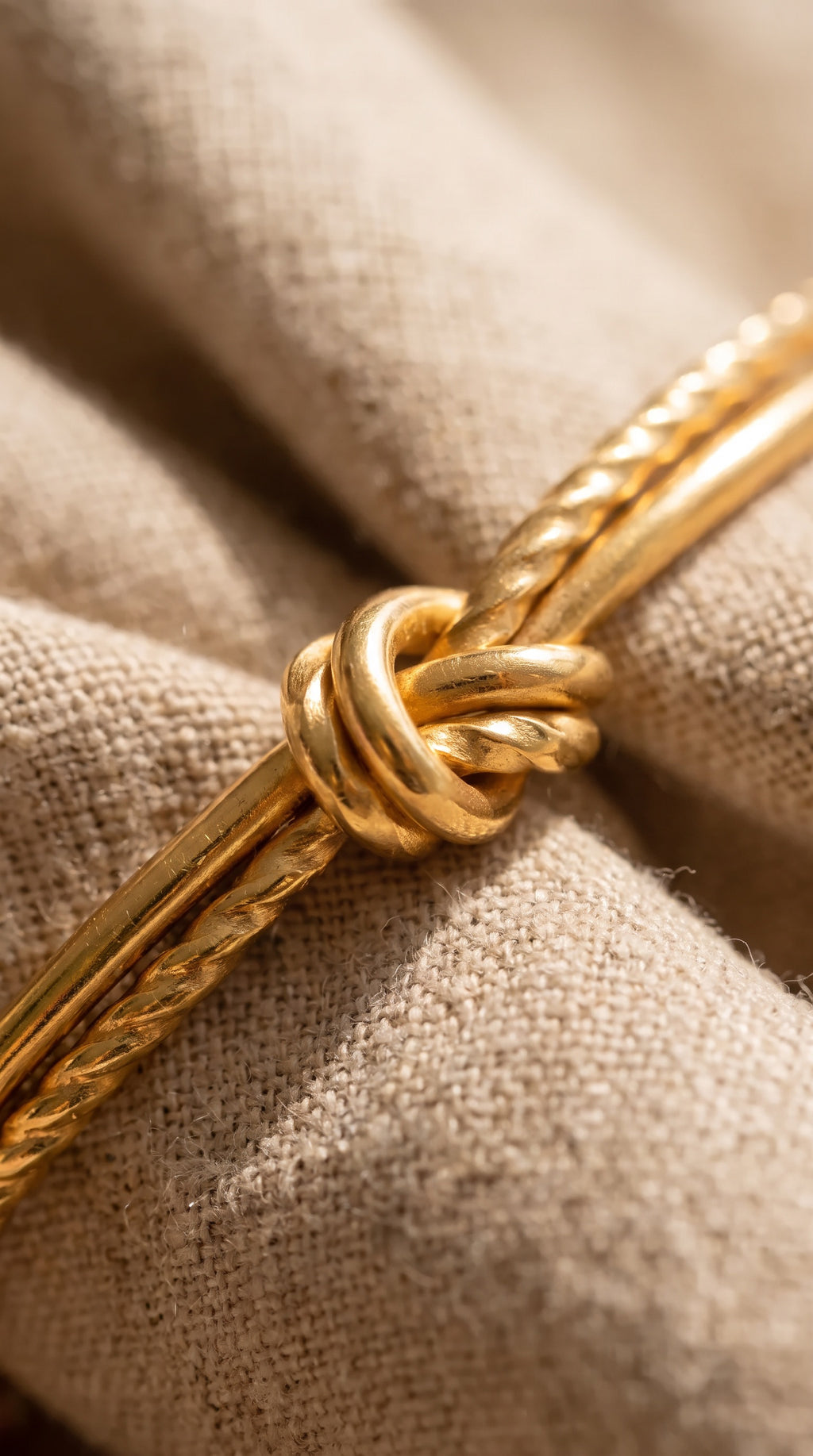 Golden Knot Cuff | Waterproof Gold Plated Stainless Steel