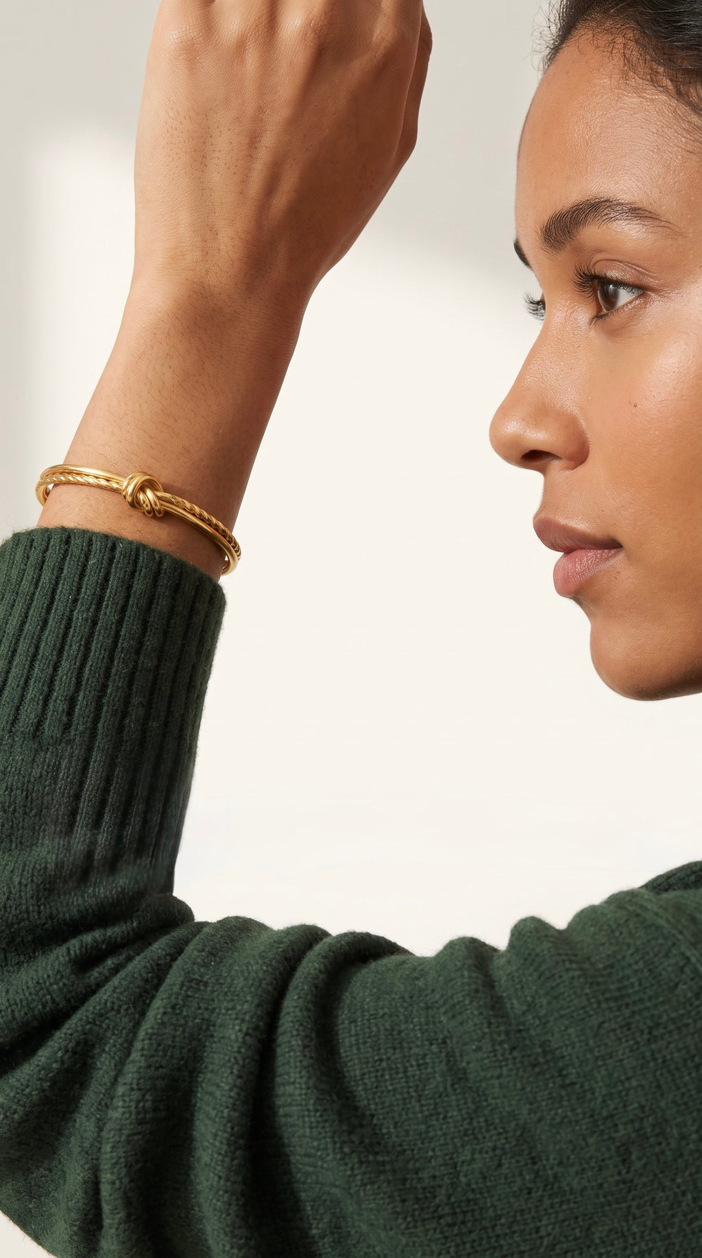 Golden Knot Cuff | Waterproof Gold Plated Stainless Steel