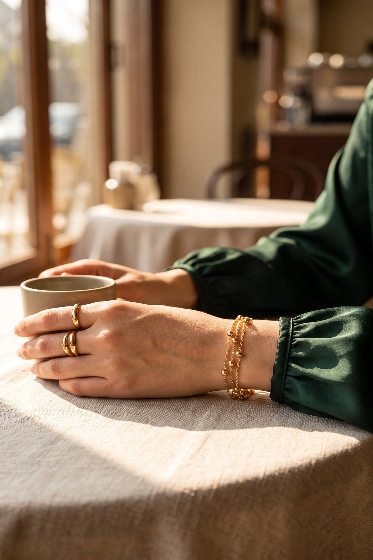 Golden Orbit Bracelet | Waterproof Gold Plated Stainless Steel
