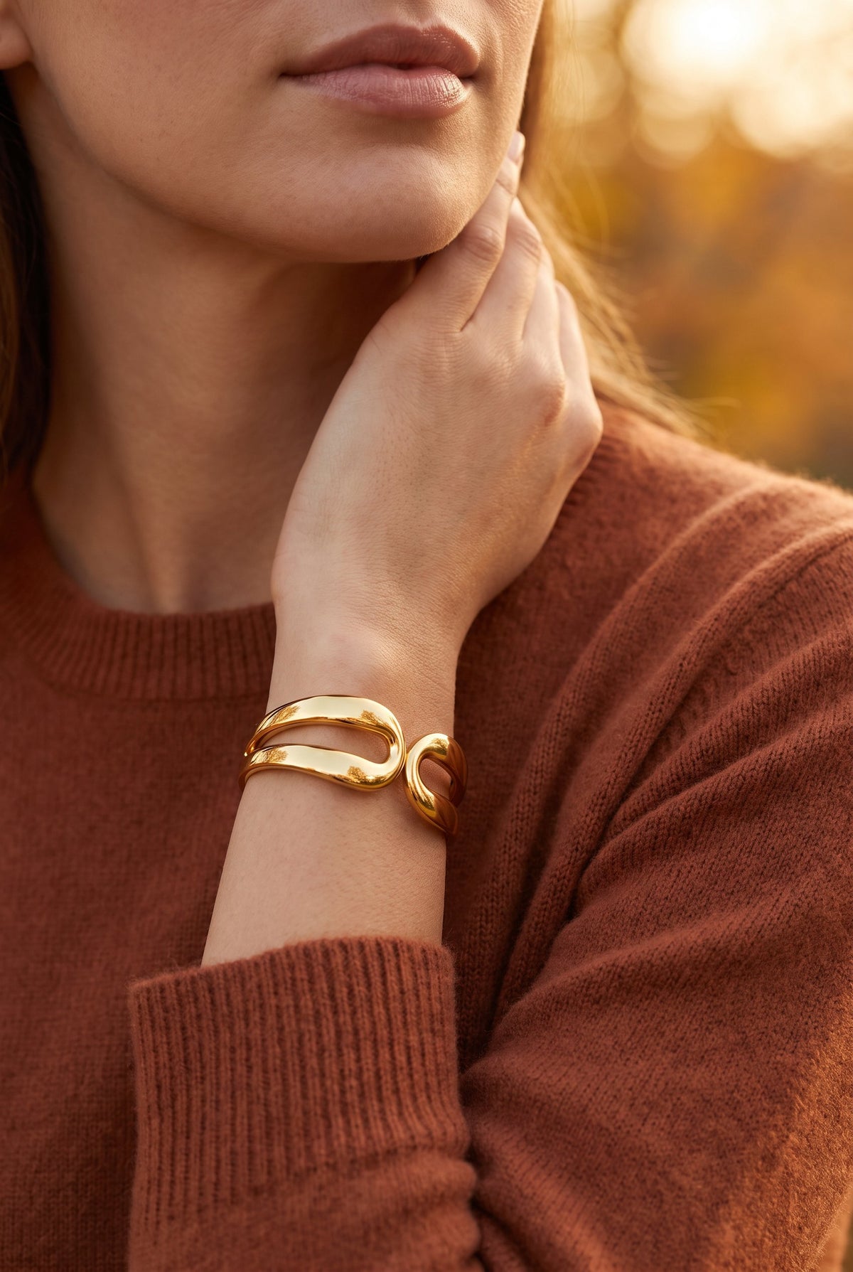 Infinite Bold Cuff | Gold Plated Stainless Steel