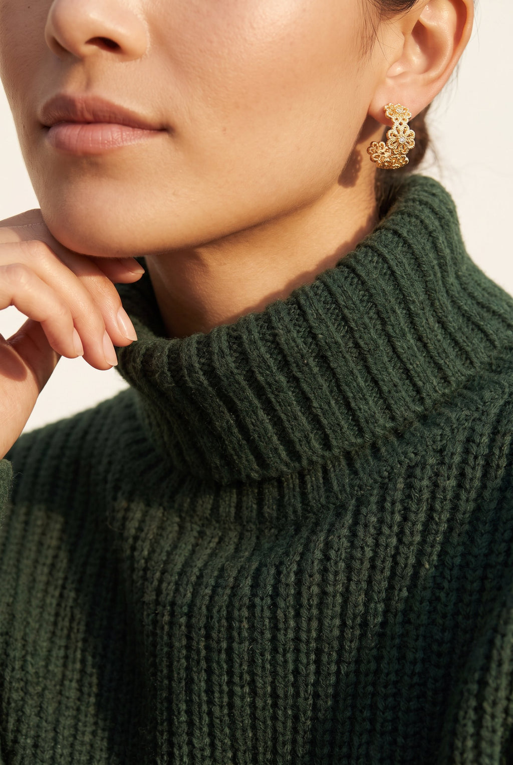 Bloom Filigree Hoops | Gold-Plated Recycled Brass Open-Work Earrings