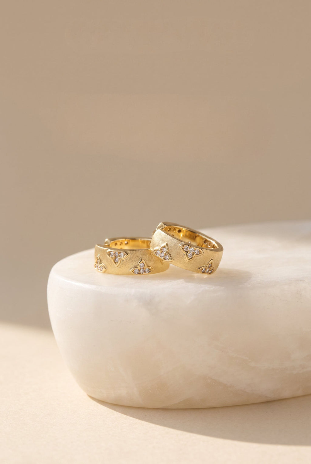 Bloom Hoop Earrings | Gold-Plated Recycled Brass & Zirconia