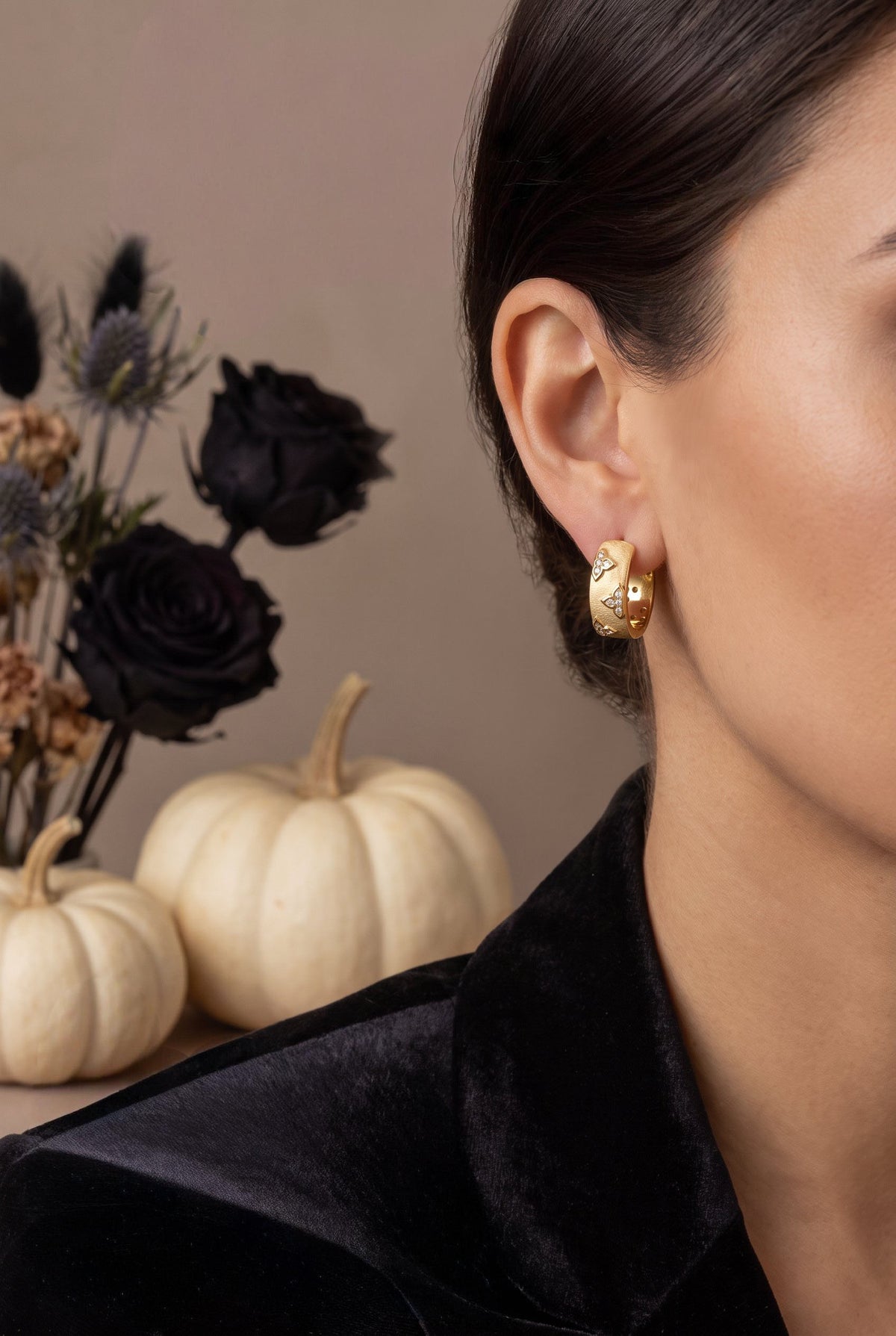 Bloom Hoop Earrings | Gold-Plated Recycled Brass & Zirconia