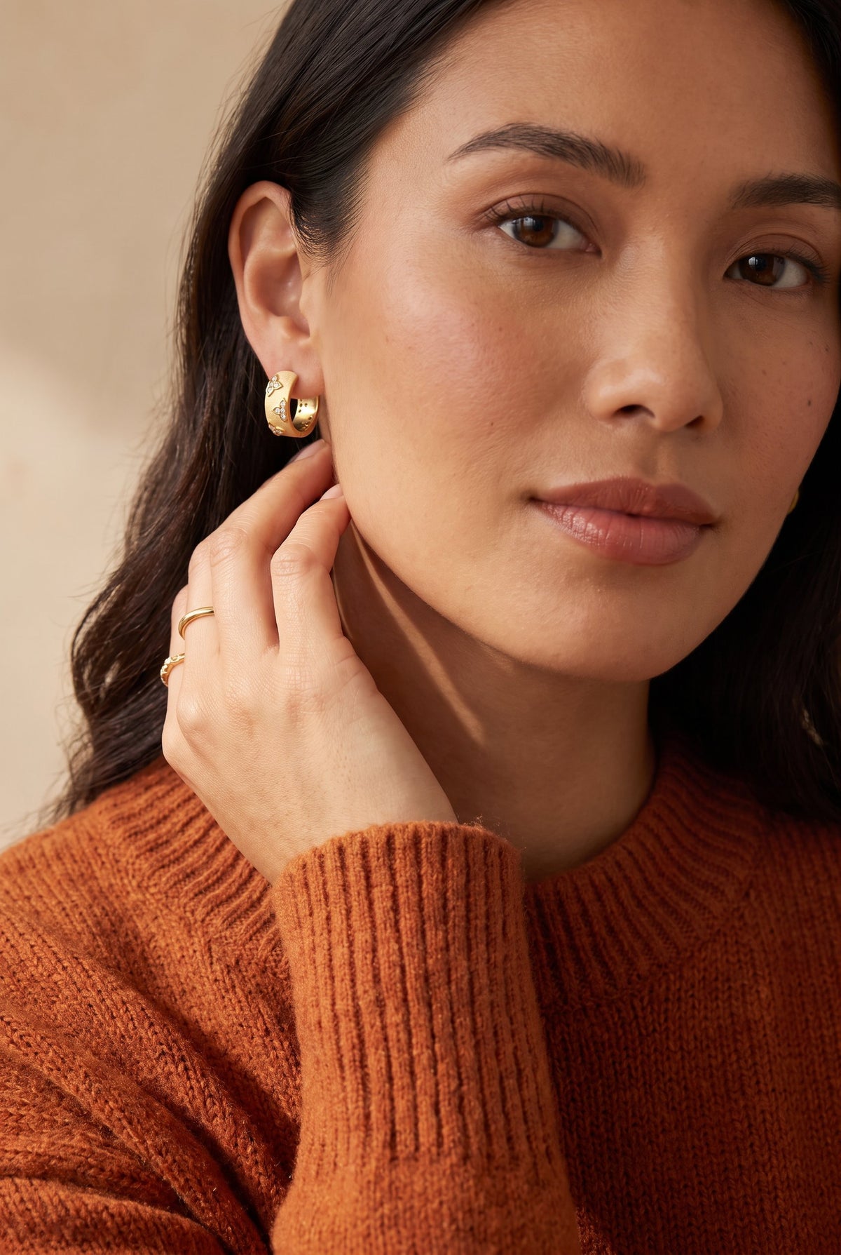 Bloom Hoop Earrings | Gold-Plated Recycled Brass & Zirconia