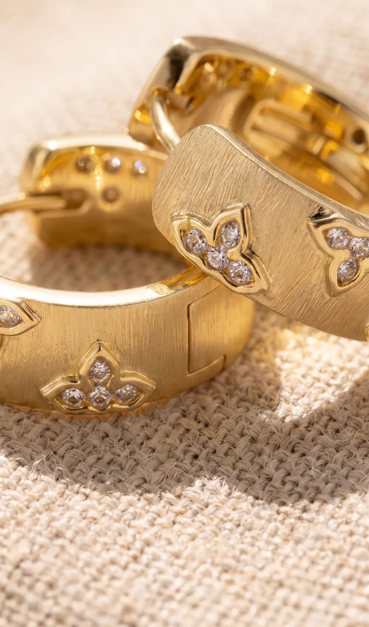 Bloom Hoop Earrings | Gold-Plated Recycled Brass & Zirconia