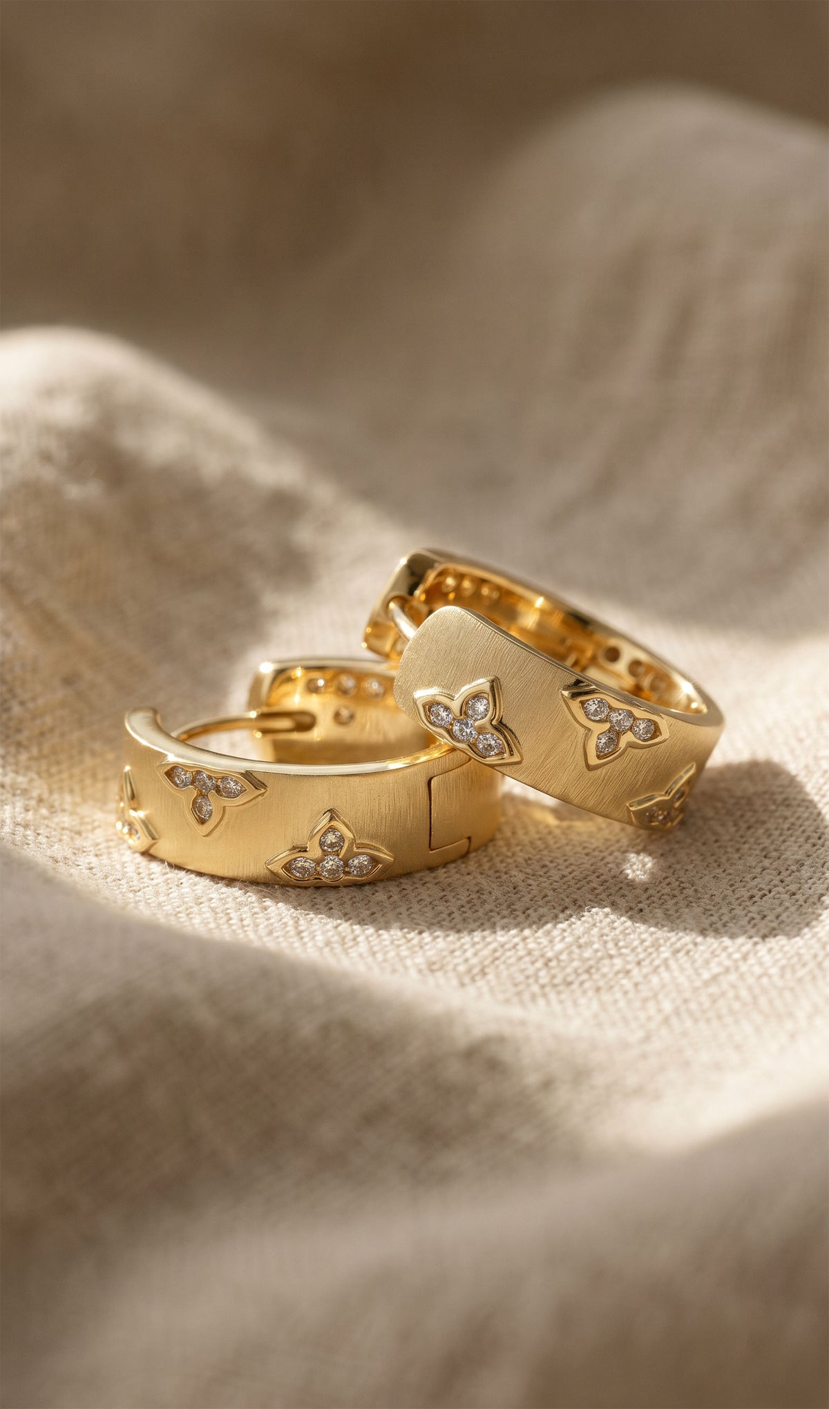 Bloom Hoop Earrings | Gold-Plated Recycled Brass & Zirconia