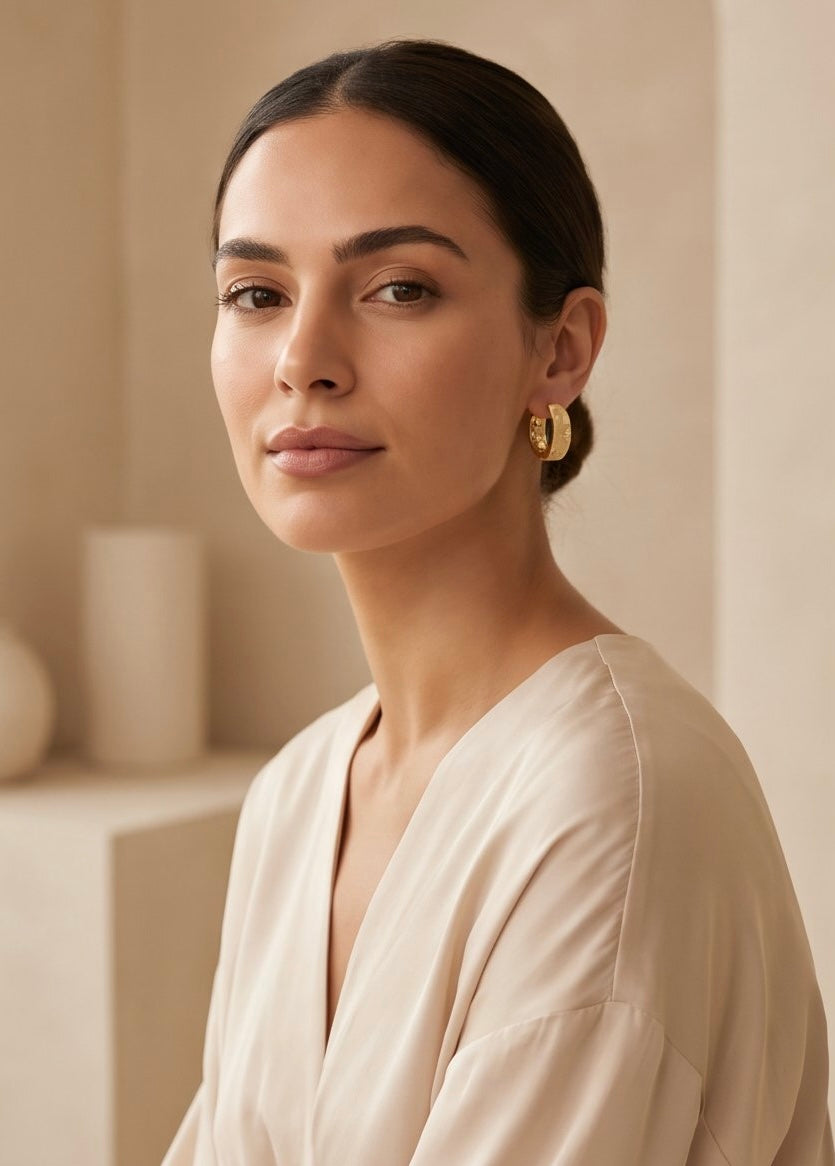 Bloom Hoop Earrings | Gold-Plated Recycled Brass & Zirconia