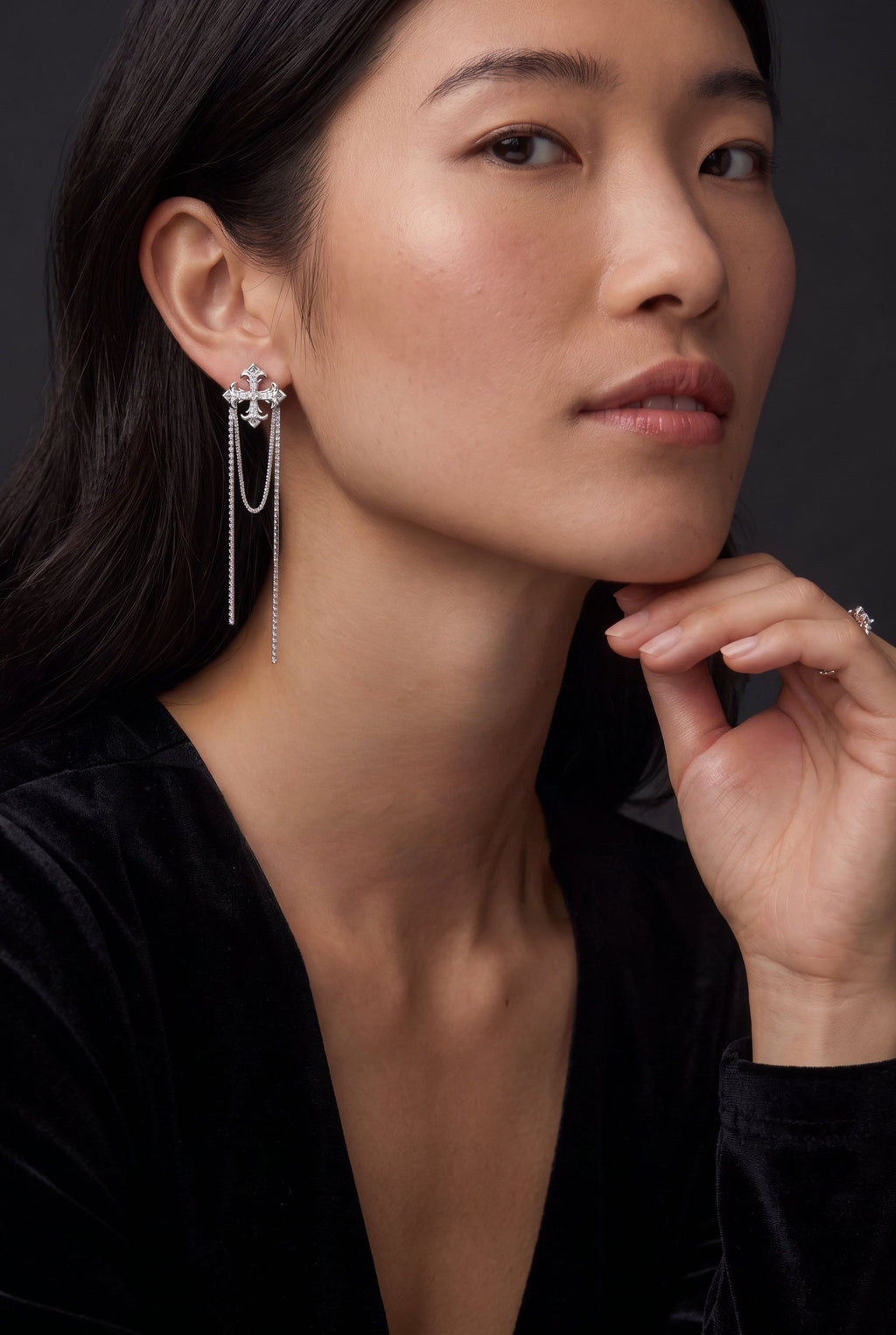 Divine Cascade Earrings | Gold-Plated Recycled Brass Statement Dangles