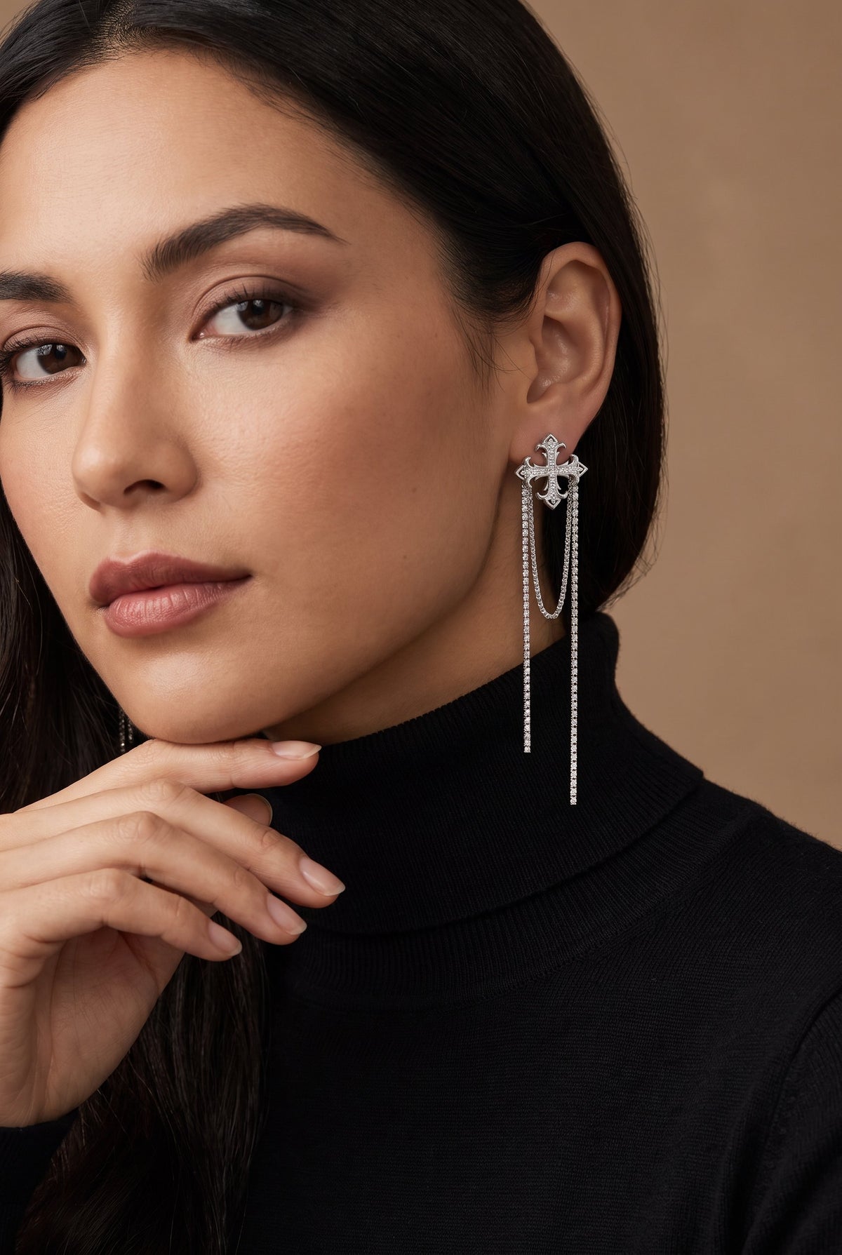 Divine Cascade Earrings | Gold-Plated Recycled Brass Statement Dangles