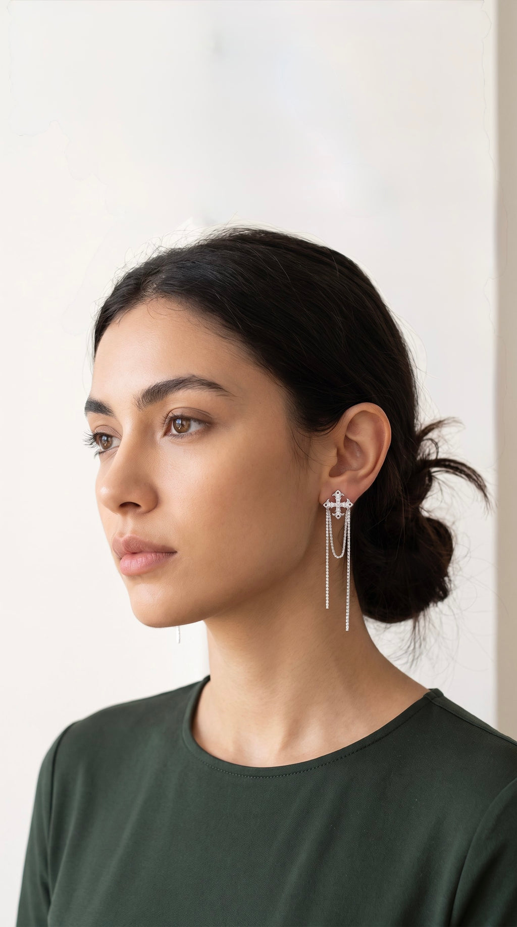 Divine Cascade Earrings | Gold-Plated Recycled Brass Statement Dangles