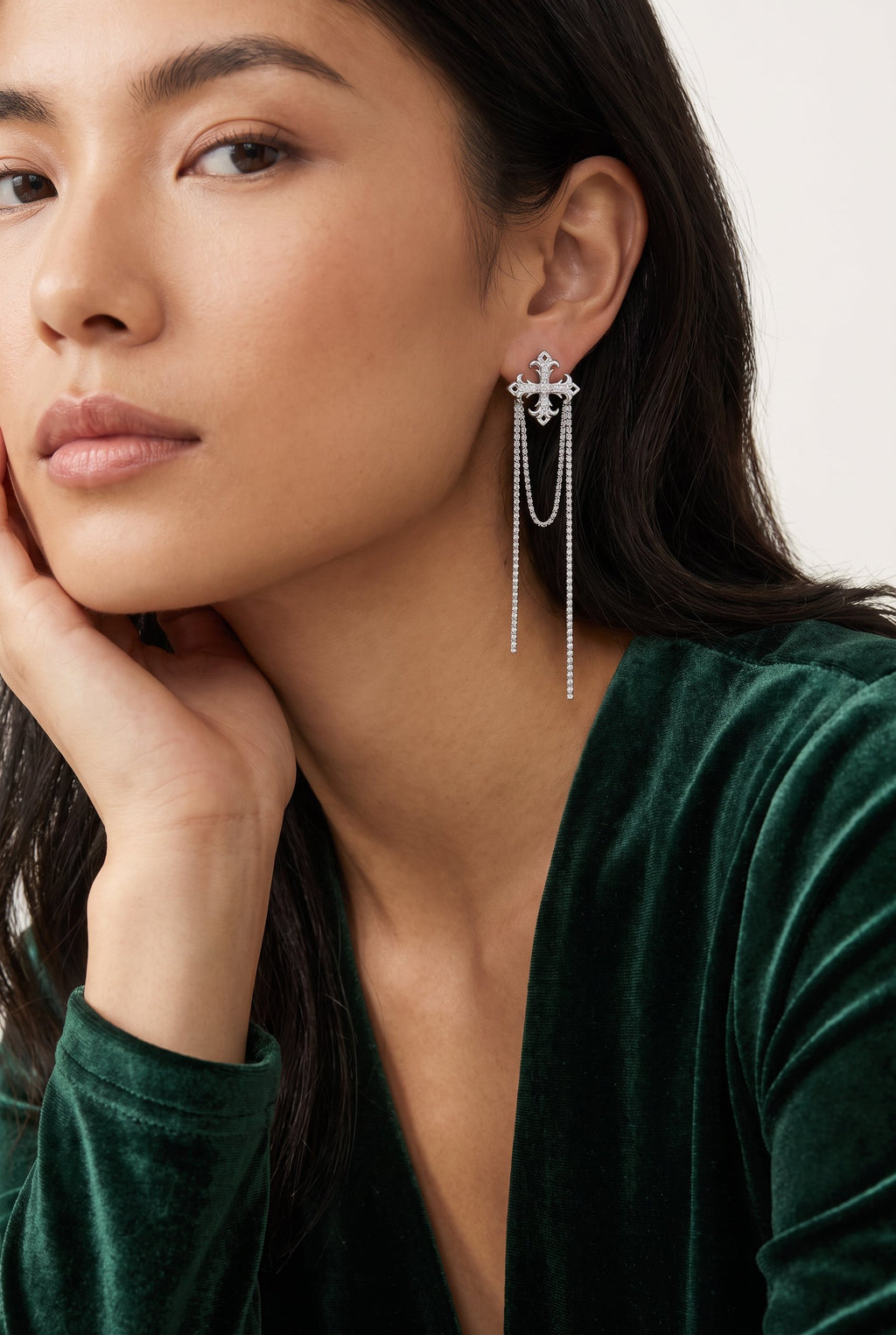 Divine Cascade Earrings | Gold-Plated Recycled Brass Statement Dangles