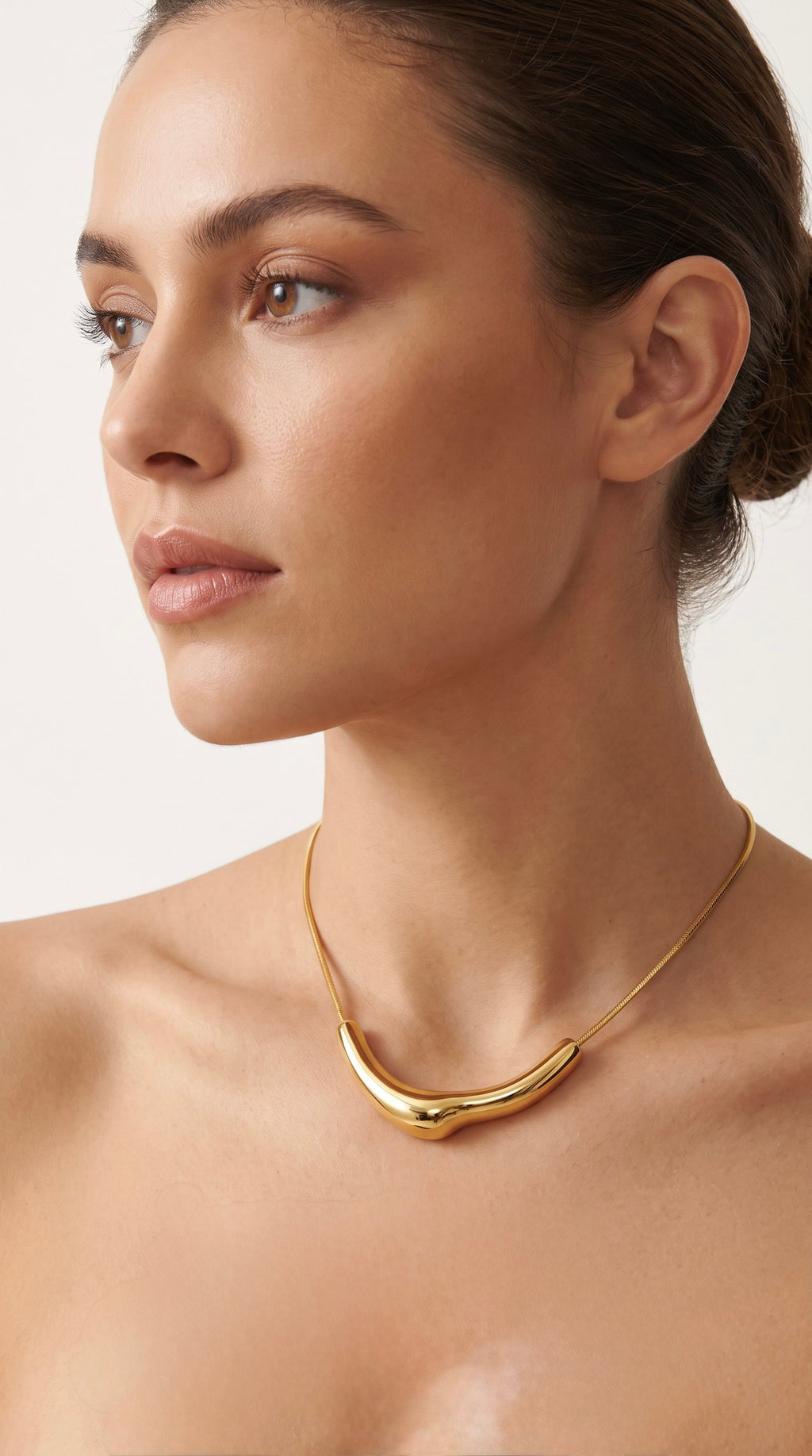 Curve Statement Necklace | 18K Gold Plated Sterling Silver