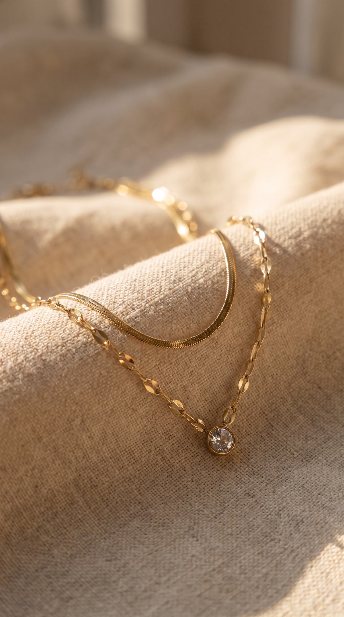 Golden Hour Layered Necklace | 14K Gold-Plated Layered Chains