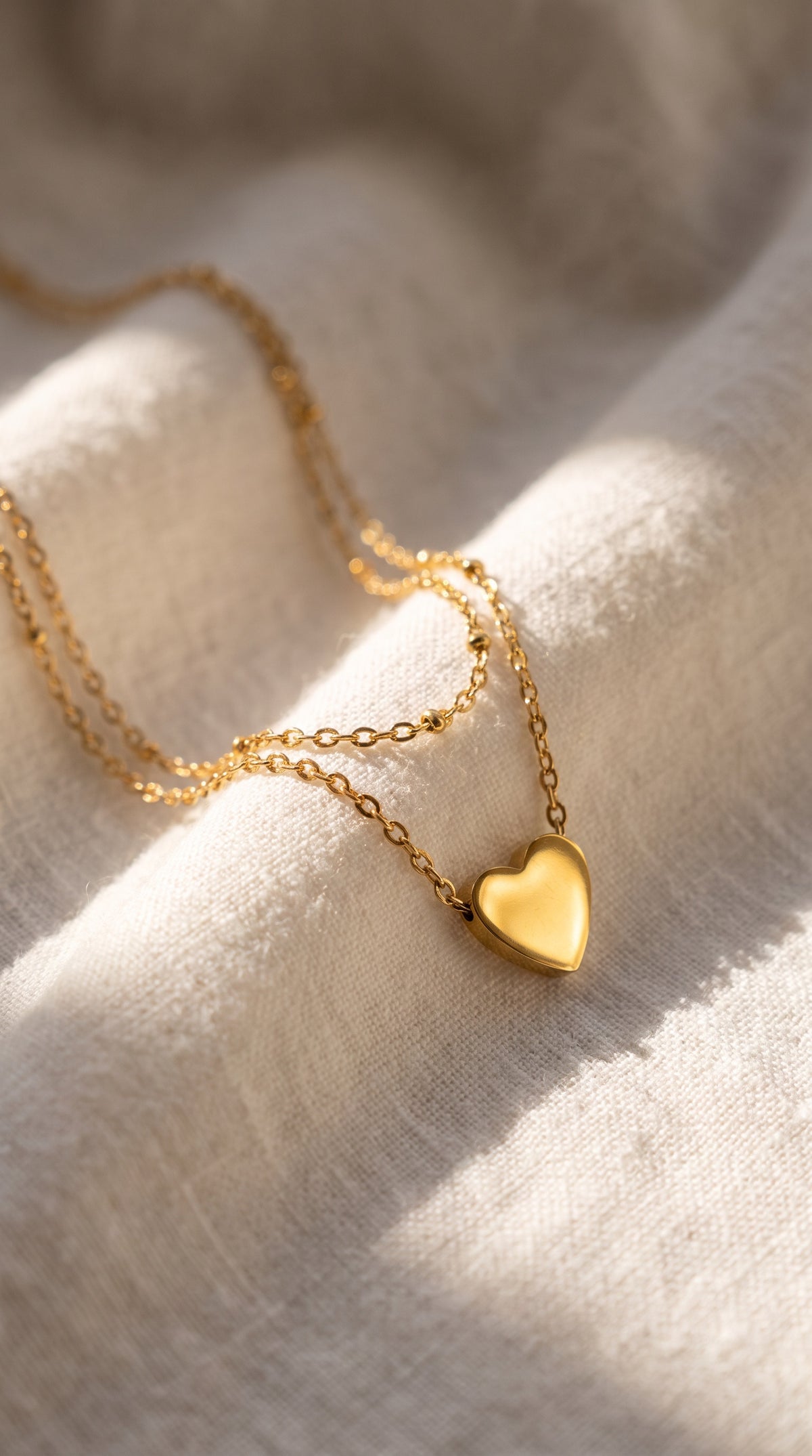 Layered Heart Necklace | 18K Gold-Plated Stainless Steel