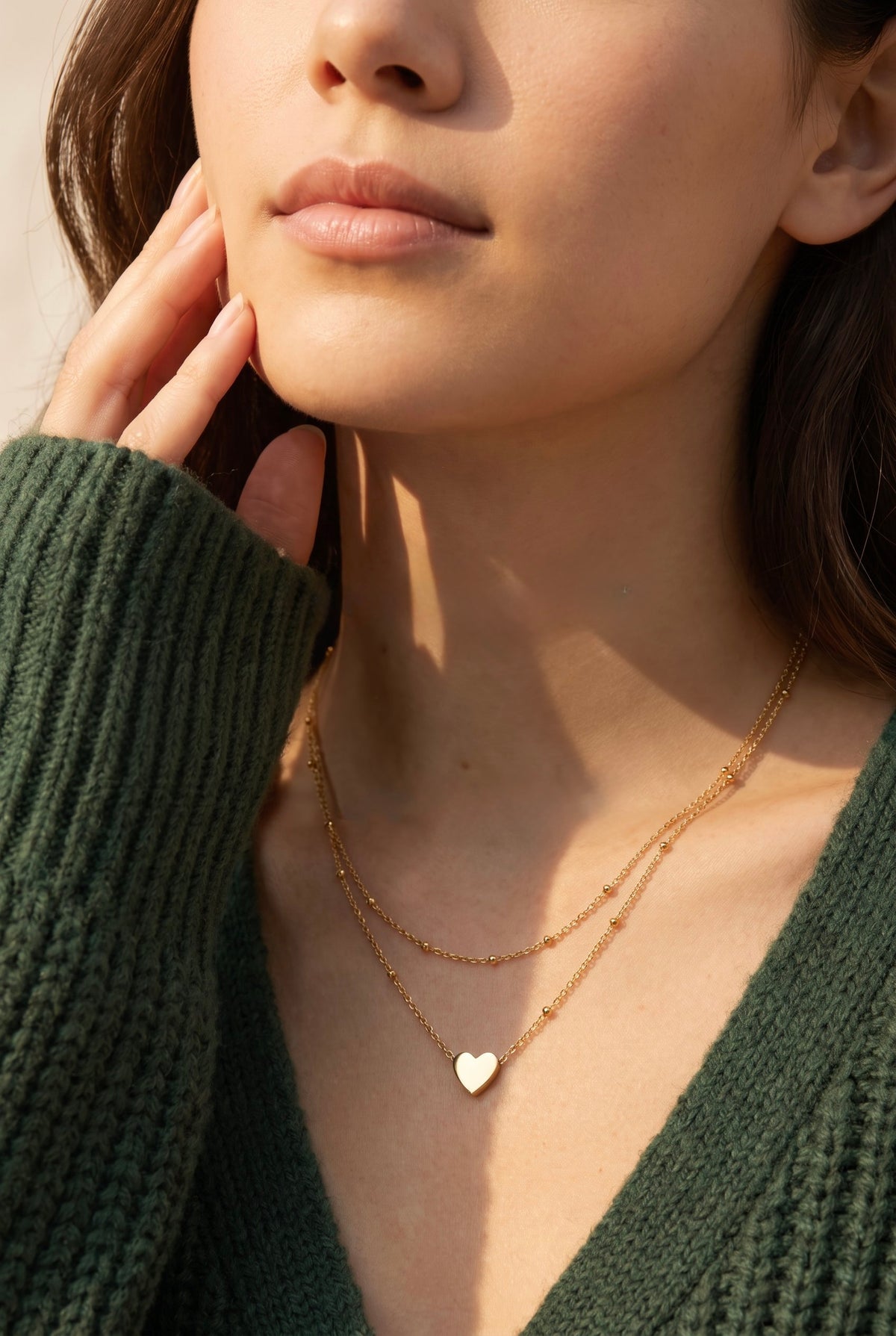 Layered Heart Necklace | 18K Gold-Plated Stainless Steel
