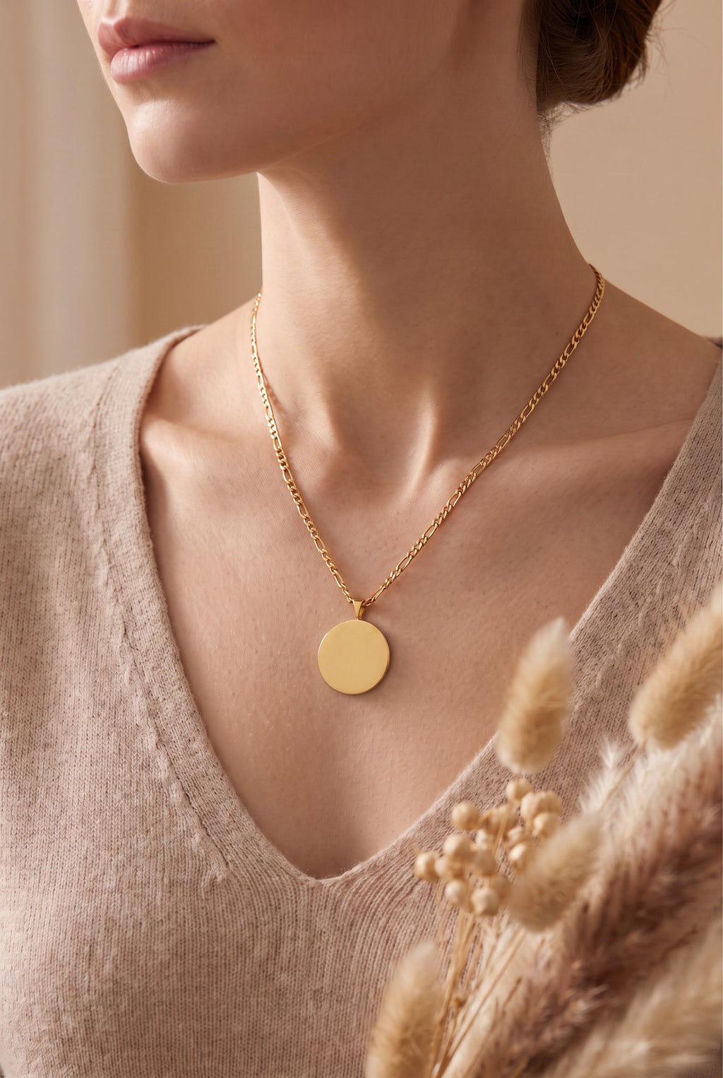 Zodiac Wheel Medallion Necklace | Gold Plated Stainless Steel & Zirconia