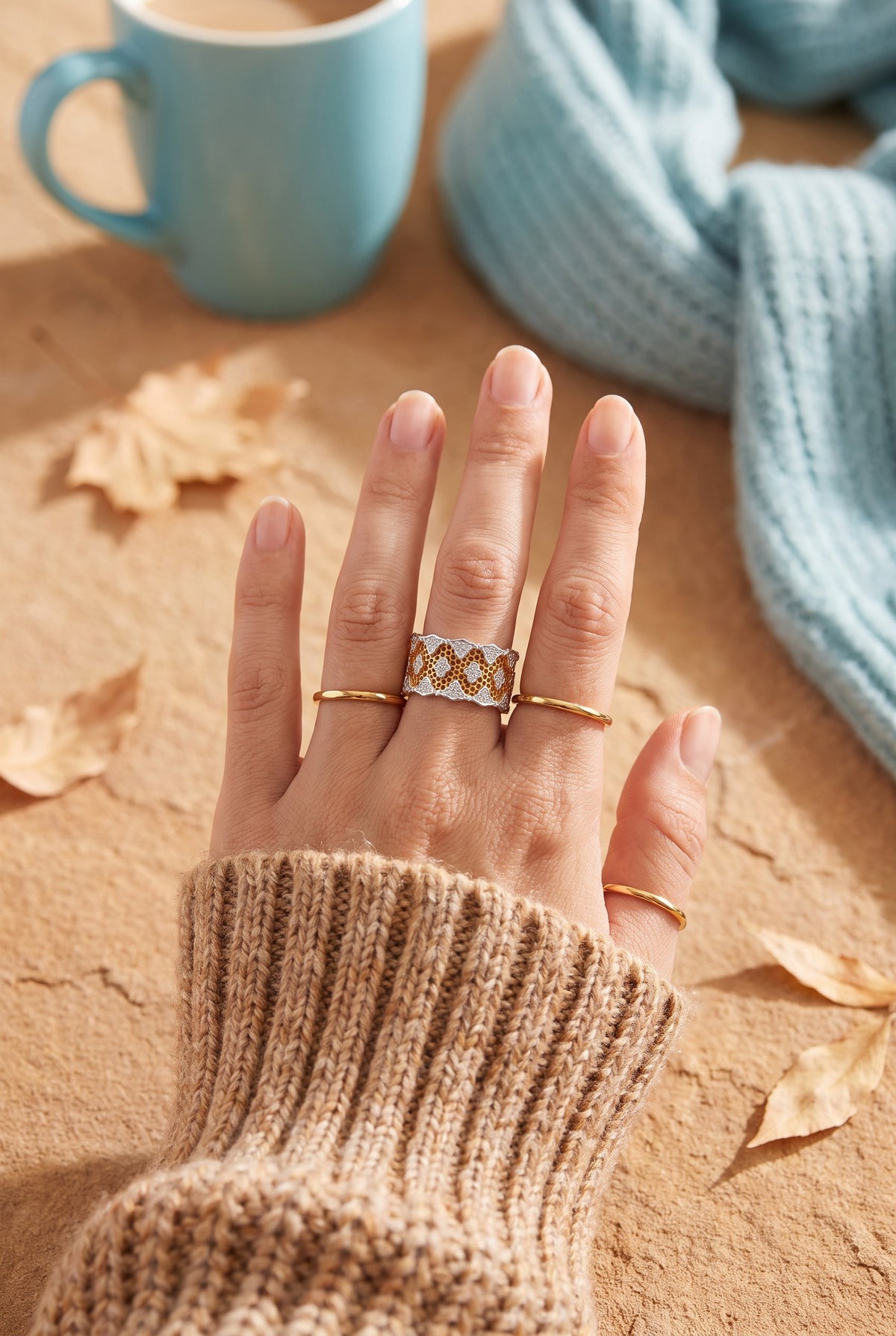 Honeycomb Crystal Power Ring | Gold Plated Recycled Brass with Cubic Zirconia