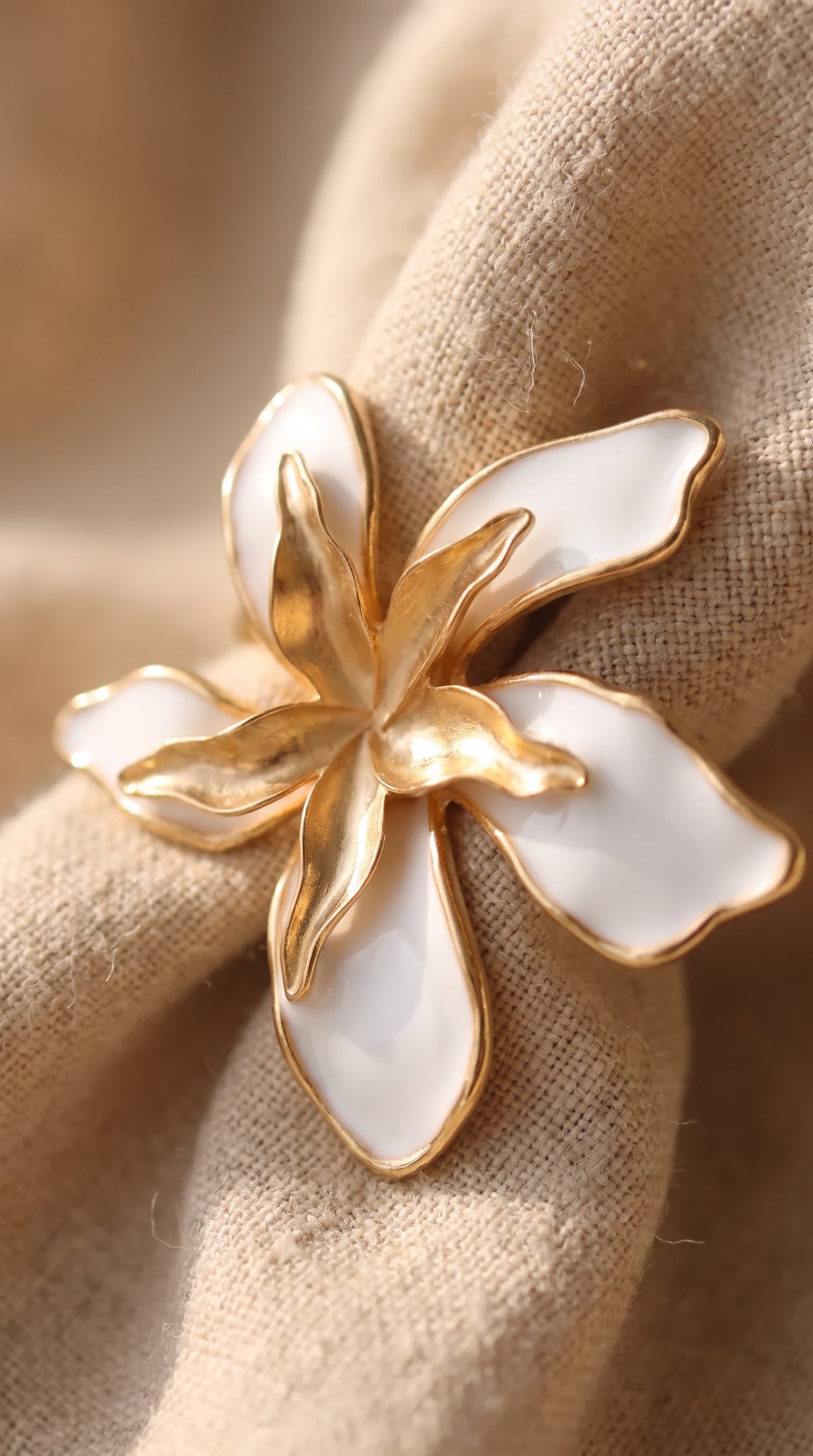 Lily Bloom Statement Ring | Gold Plated Recycled Brass Floral Ring