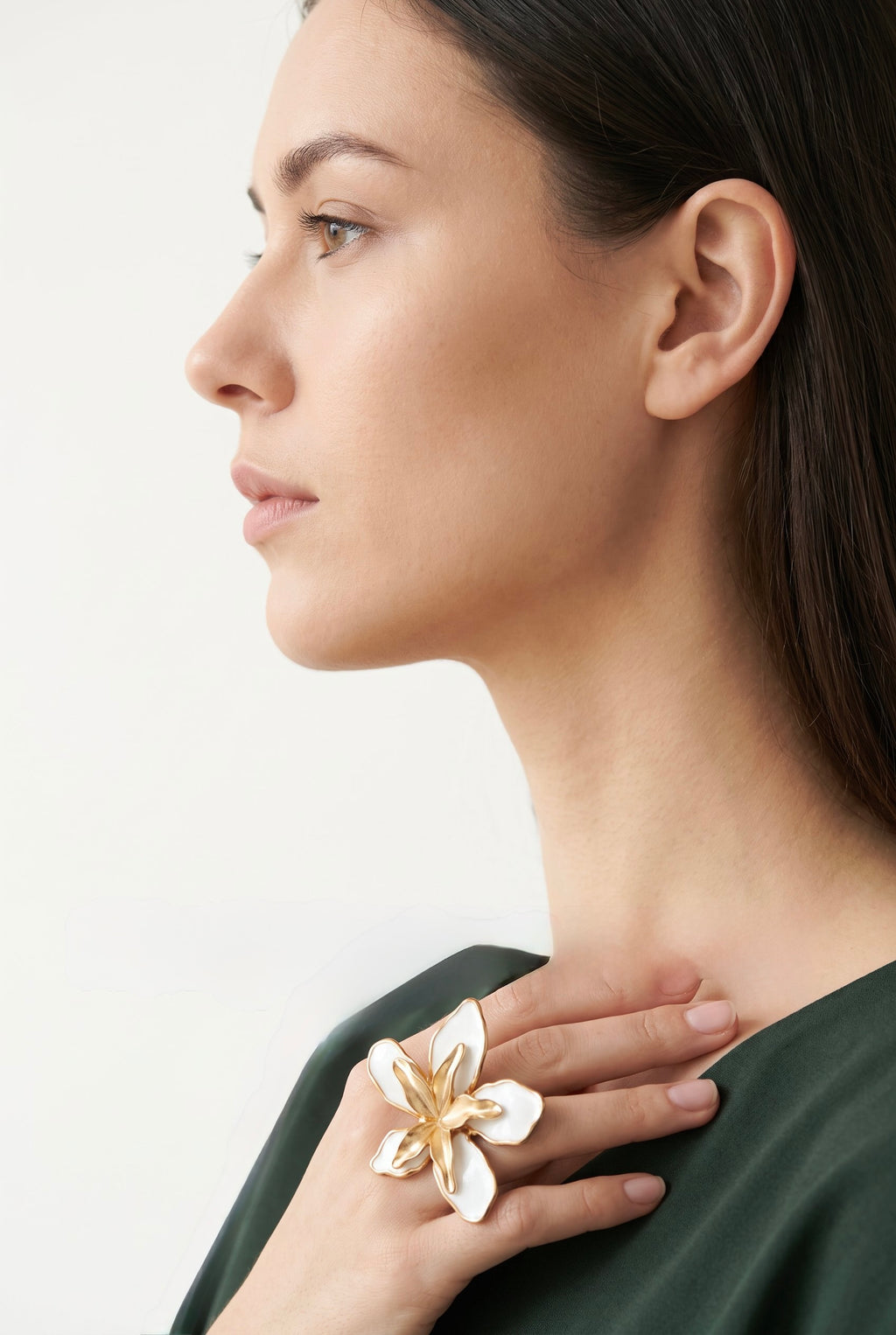Lily Bloom Statement Ring | Gold Plated Recycled Brass Floral Ring