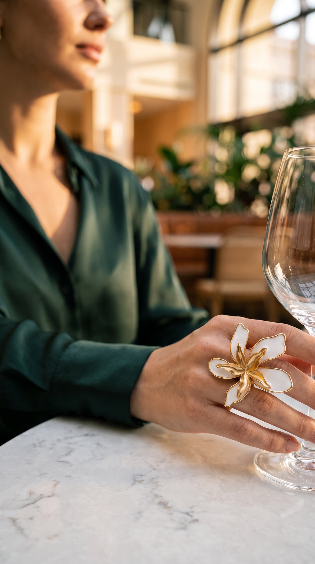 Lily Bloom Statement Ring | Gold Plated Recycled Brass Floral Ring