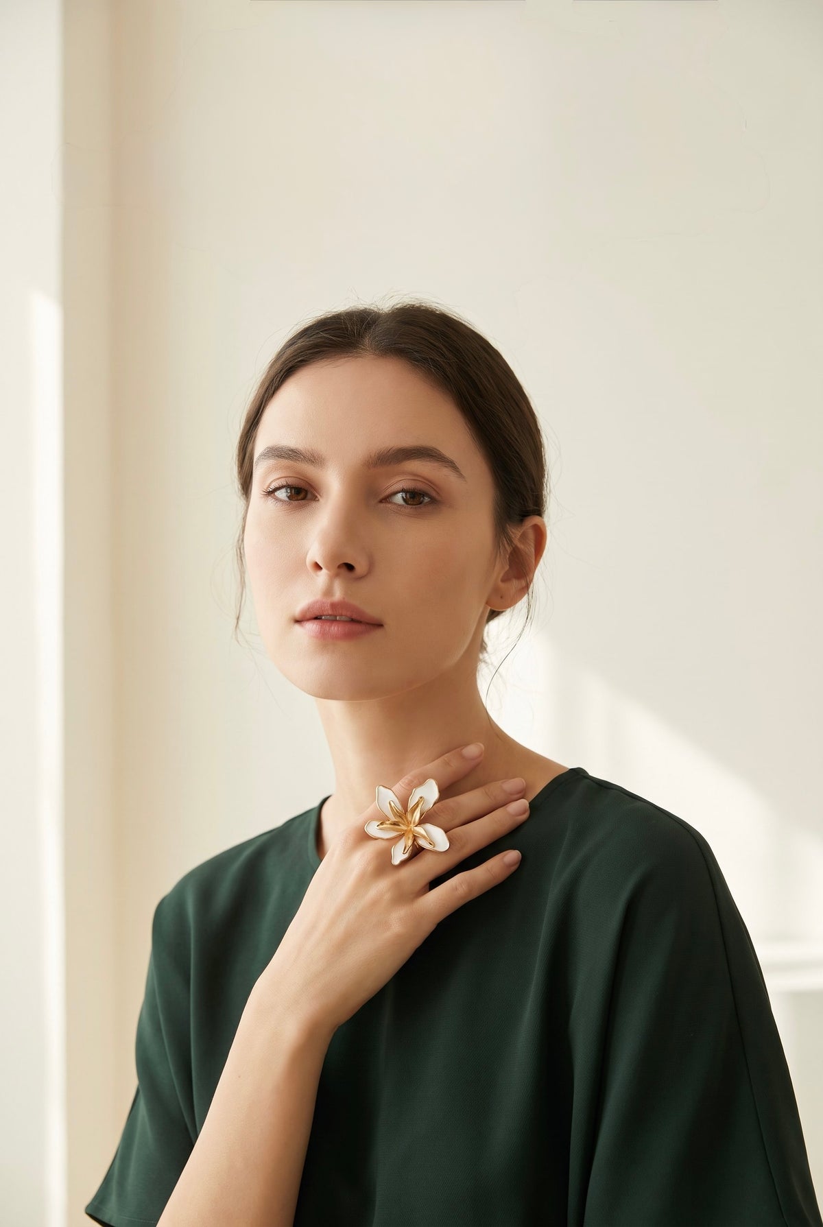 Lily Bloom Statement Ring | Gold Plated Recycled Brass Floral Ring