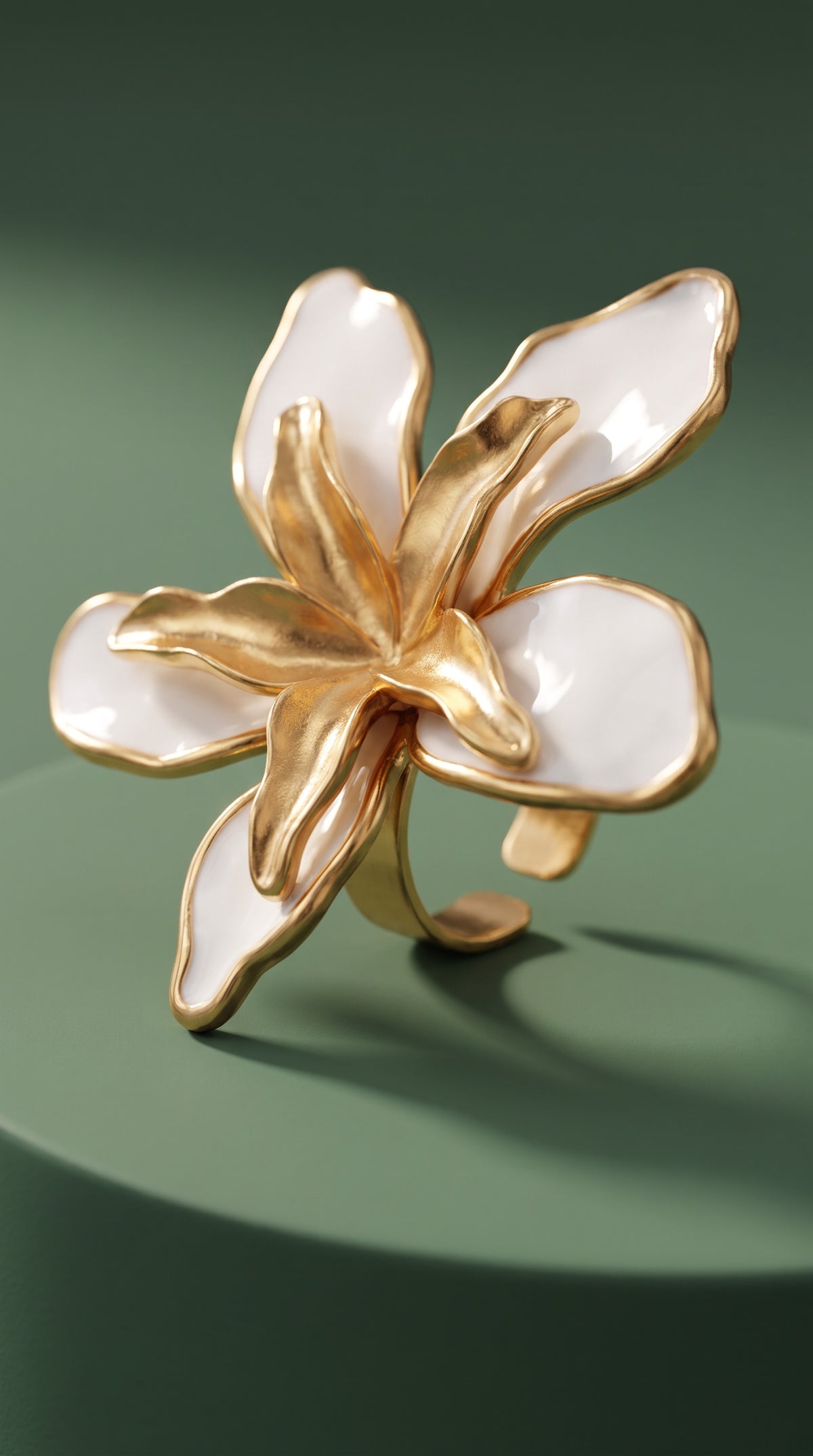 Lily Bloom Statement Ring | Gold Plated Recycled Brass Floral Ring